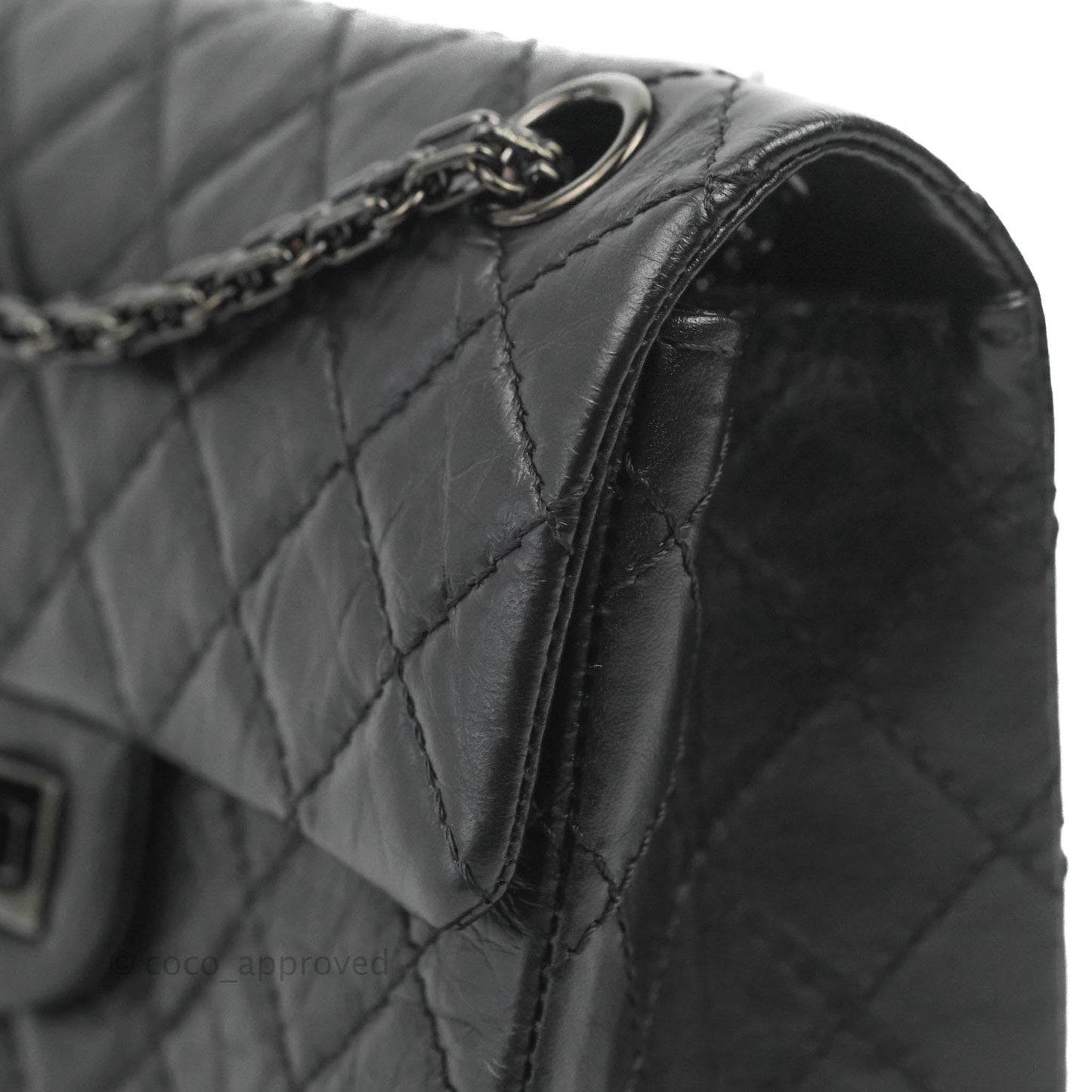 Chanel Mini Reissue 224 So Black Aged Calfskin Black Hardware