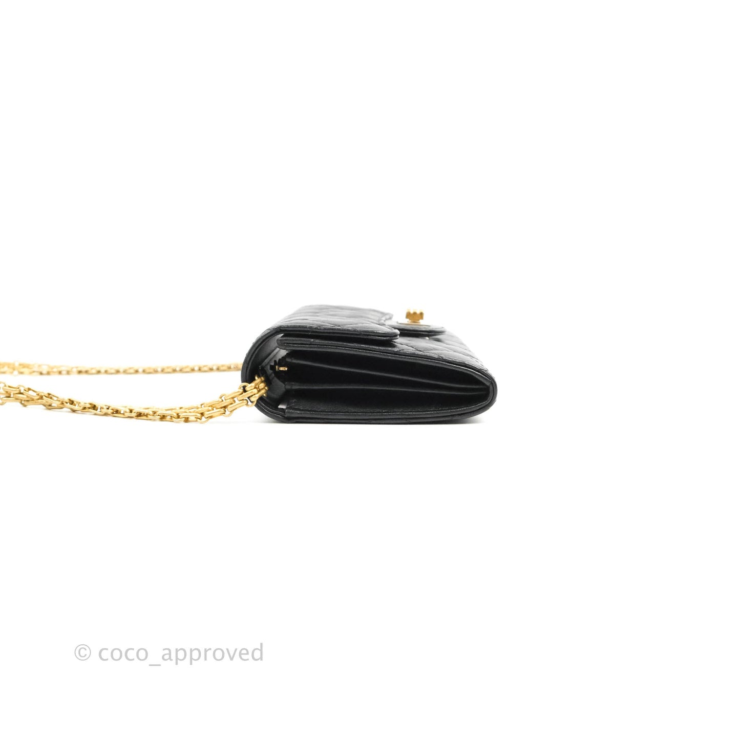 Chanel Reissue 2.55 Clutch With Chain Black Crumpled Calfskin Aged Gold Hardware