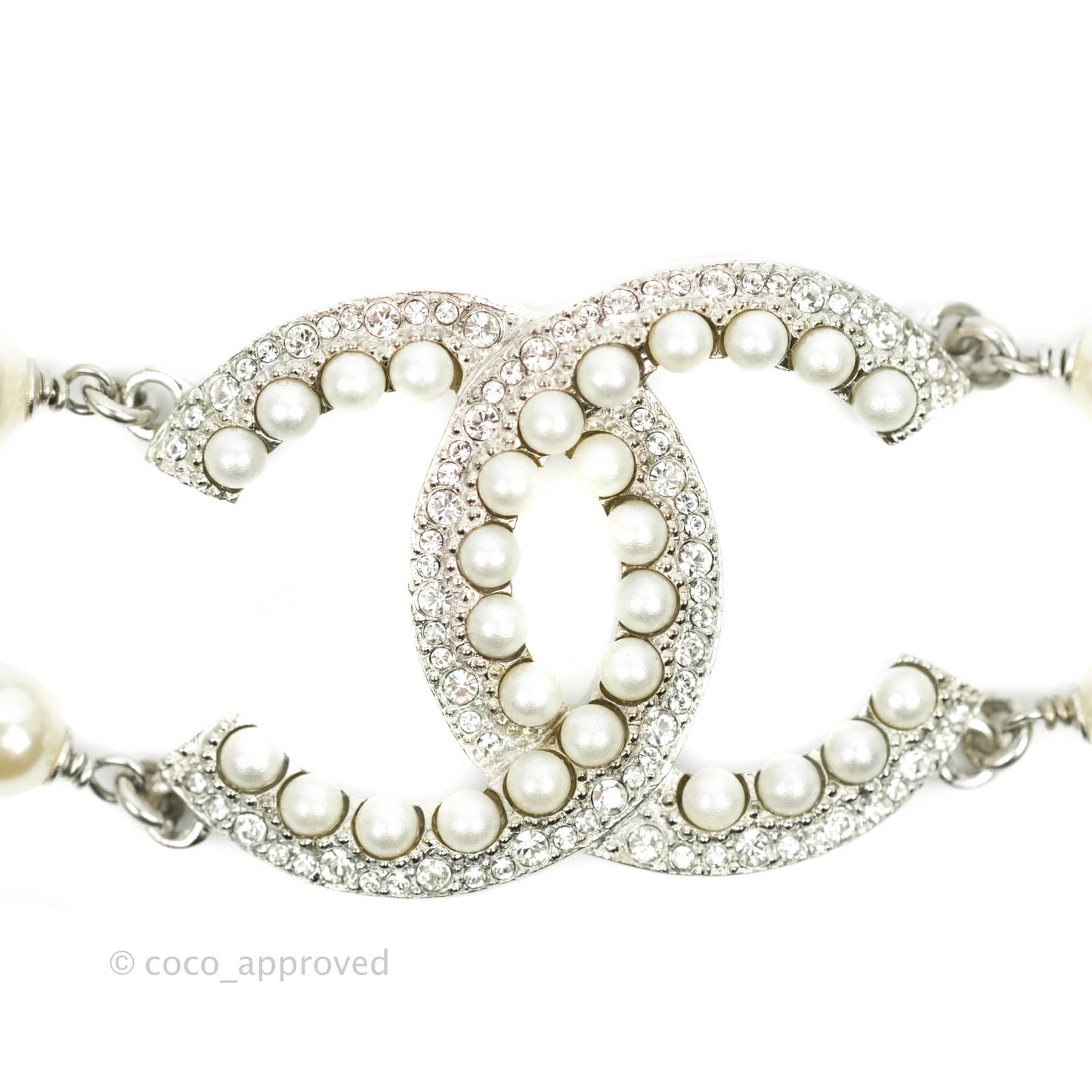 Chanel CC Pearl Crystal Bracelet 19K