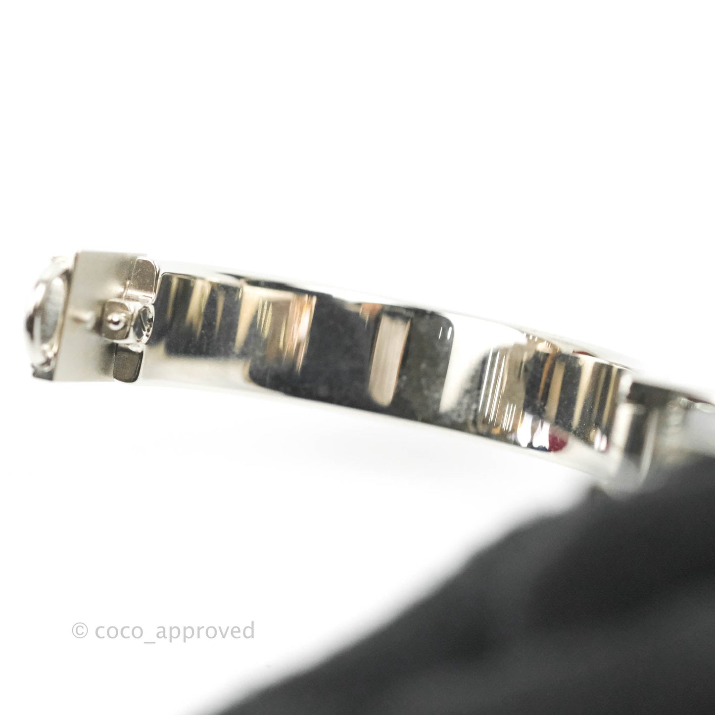 Hermes Clic Cadenas Bracelet Marron Glacé Palladium Hardware