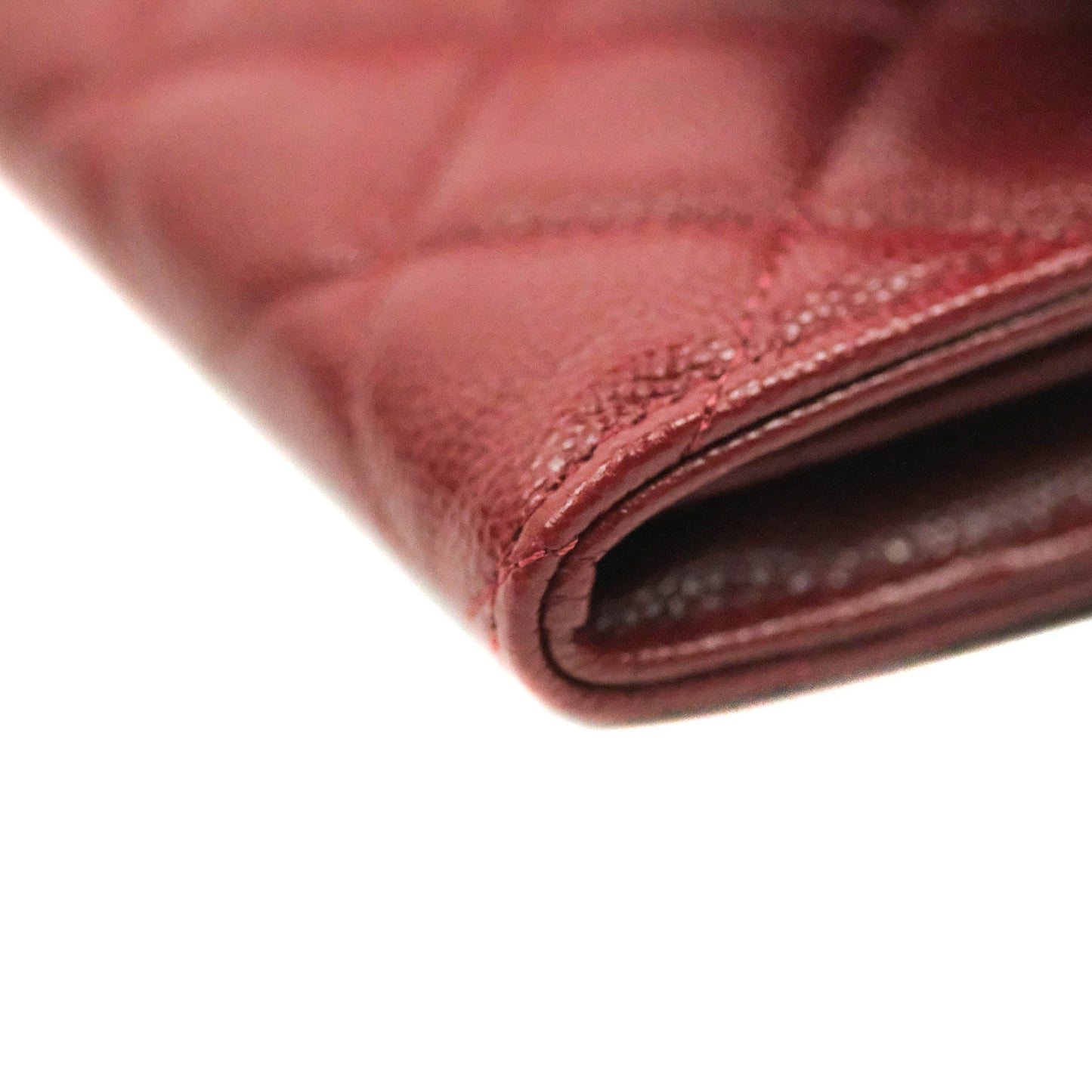 Chanel Caviar Quilted Long Flap Wallet Burgundy Caviar Gold Hardware