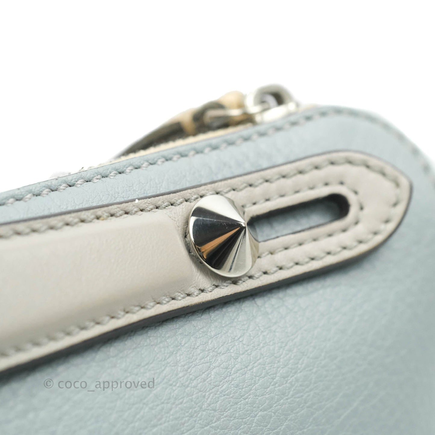 Fendi Medium By The Way Multicolour Light Blue/Light Beige Grained leather