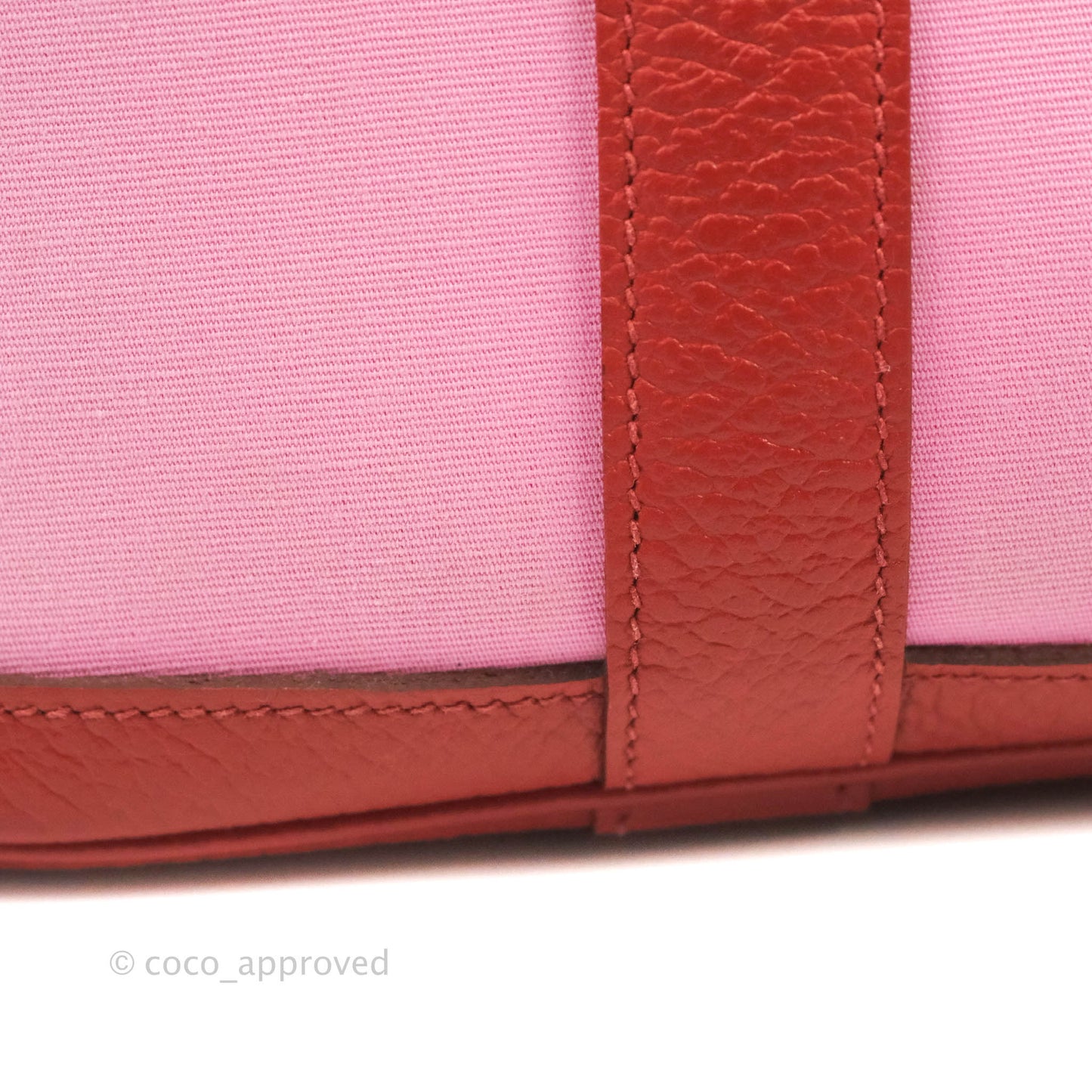 Hermès Garden Party 30 Pink / Red Duchesse Canvas