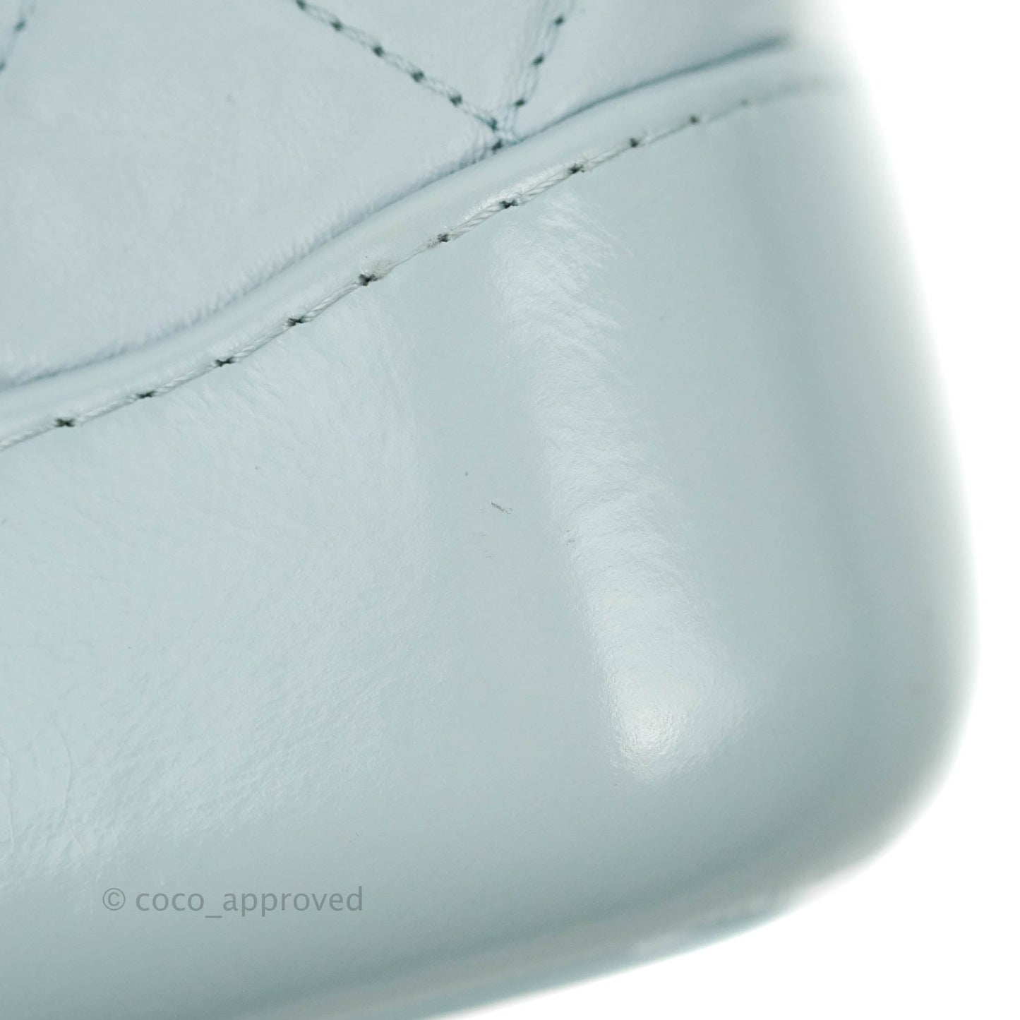 Chanel Small Gabrielle Hobo Light Blue Grey Aged Calfskin Mixed Hardware
