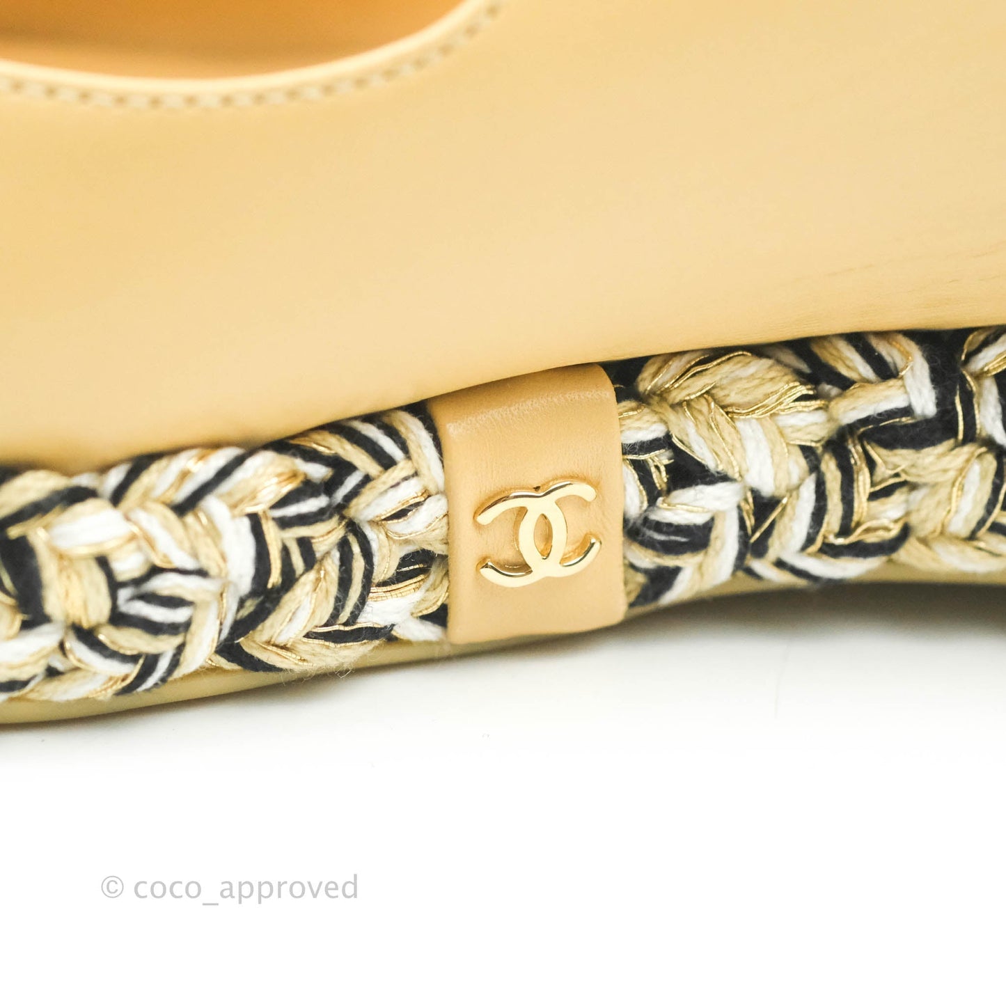 Chanel Espadrilles Beige Black 39C