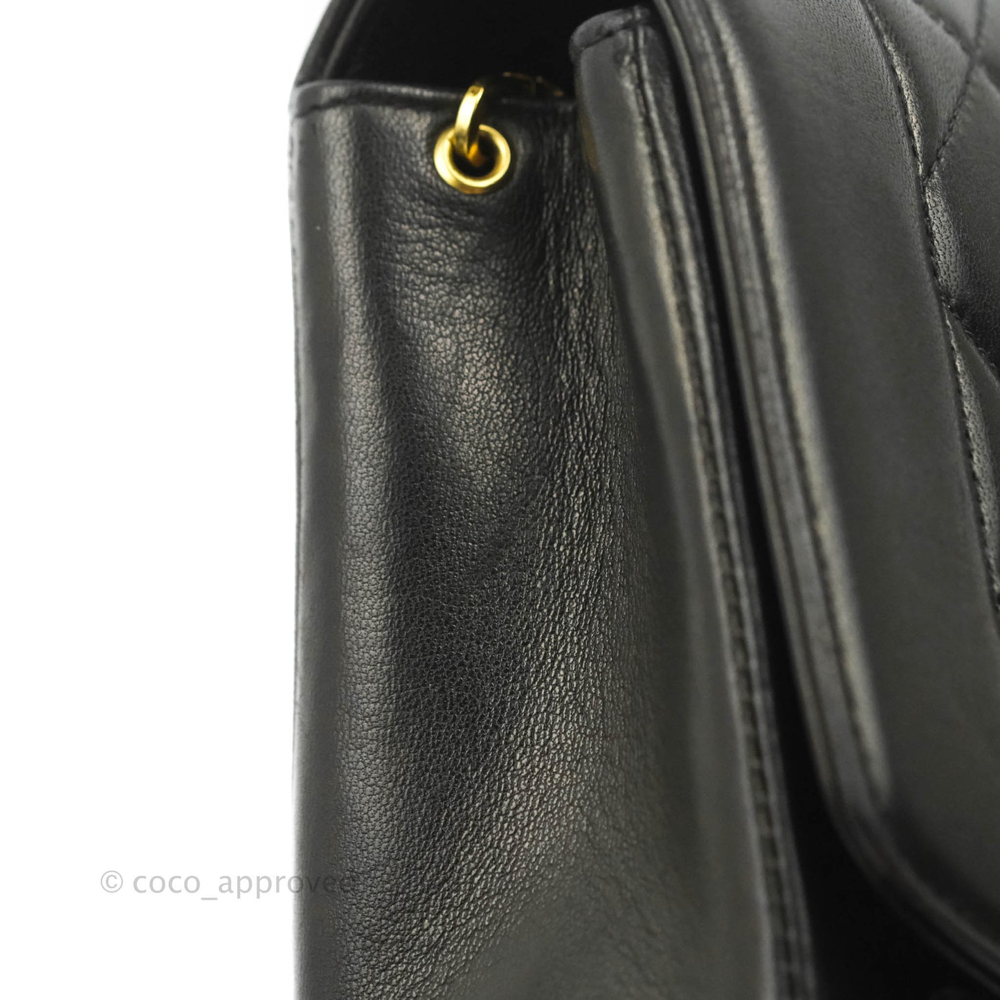 Chanel Vintage Quilted Medium Classic Diana Flap Bag Black Lambskin 24K Gold Hardware