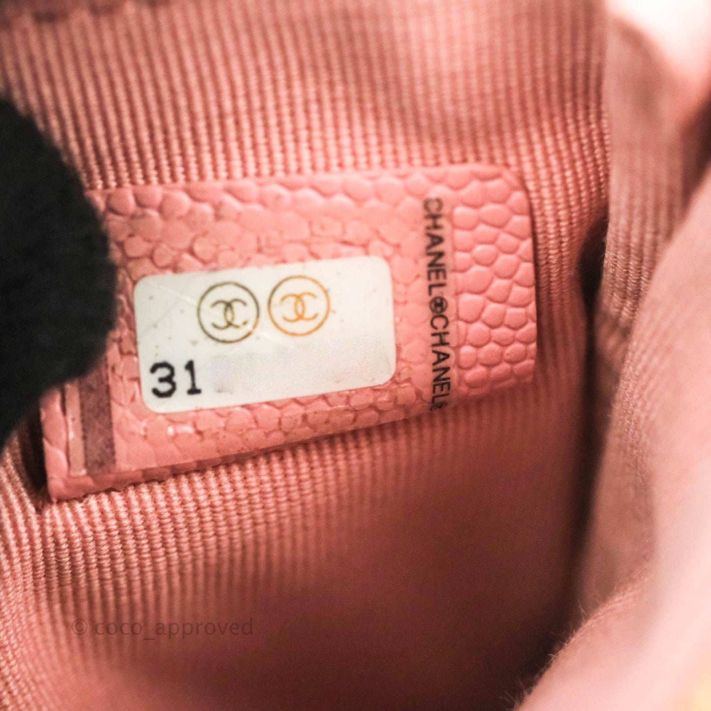 Chanel Mini Quilted O Case Pink Caviar Gold Hardware