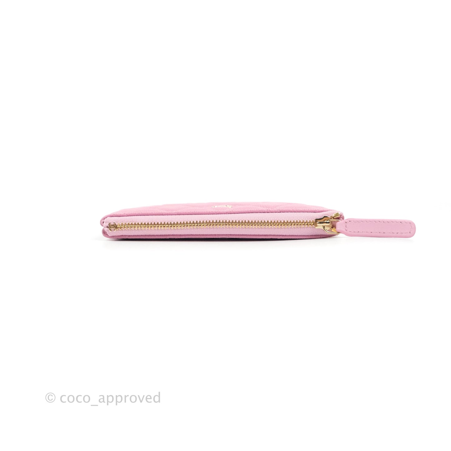Chanel Quilted Mini O Case Light Pink Caviar Gold Hardware