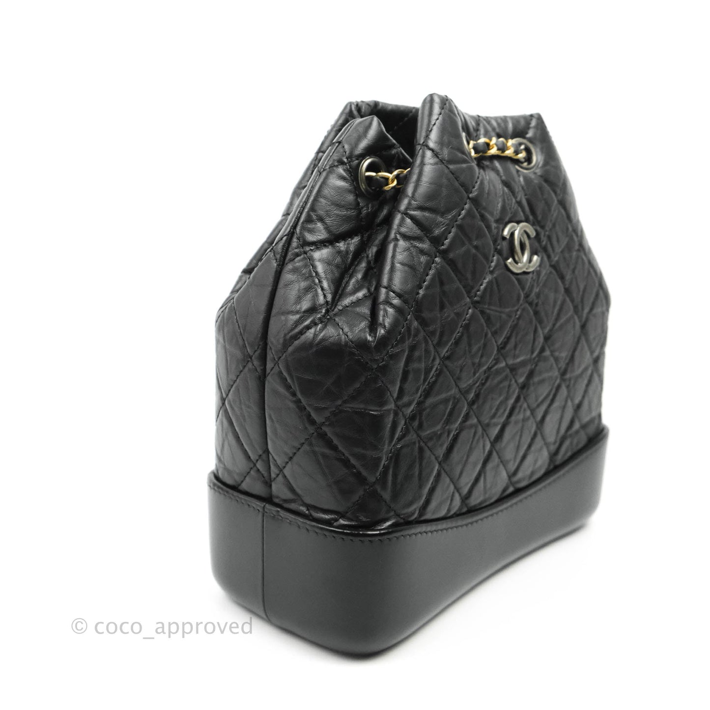 Chanel Small Gabrielle Backpack Black Aged Calfskin
