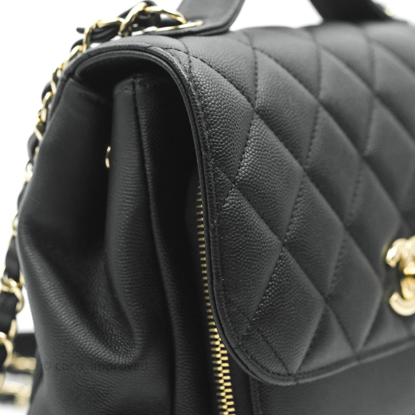 Chanel Quilted Medium Business Affinity Flap Black Caviar Gold Hardware