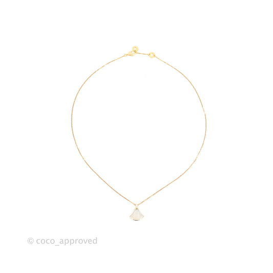 Bvlgari Divas Dream Necklace 18K Rose Gold Diamond Mother of Pearl