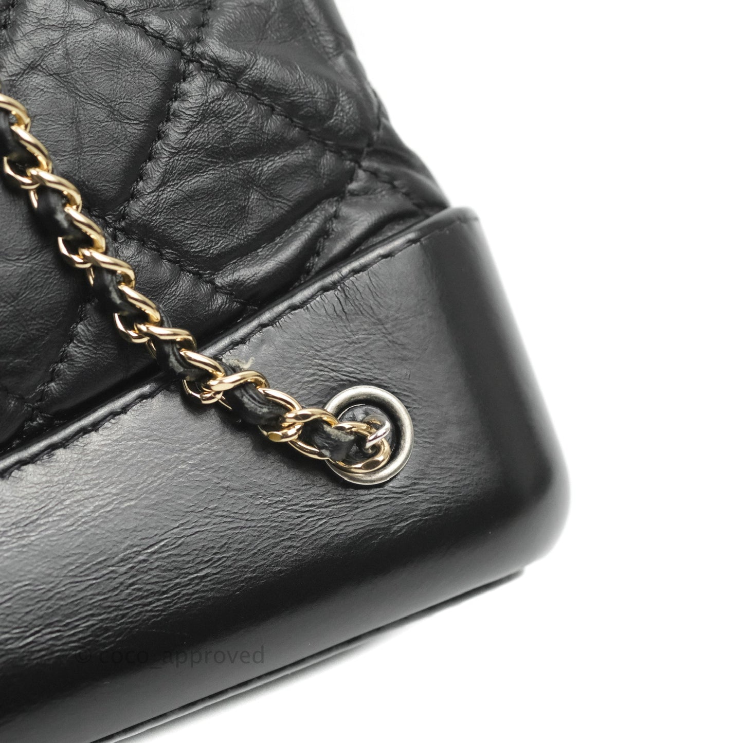 Chanel Medium Gabrielle Backpack Black Aged Calfskin