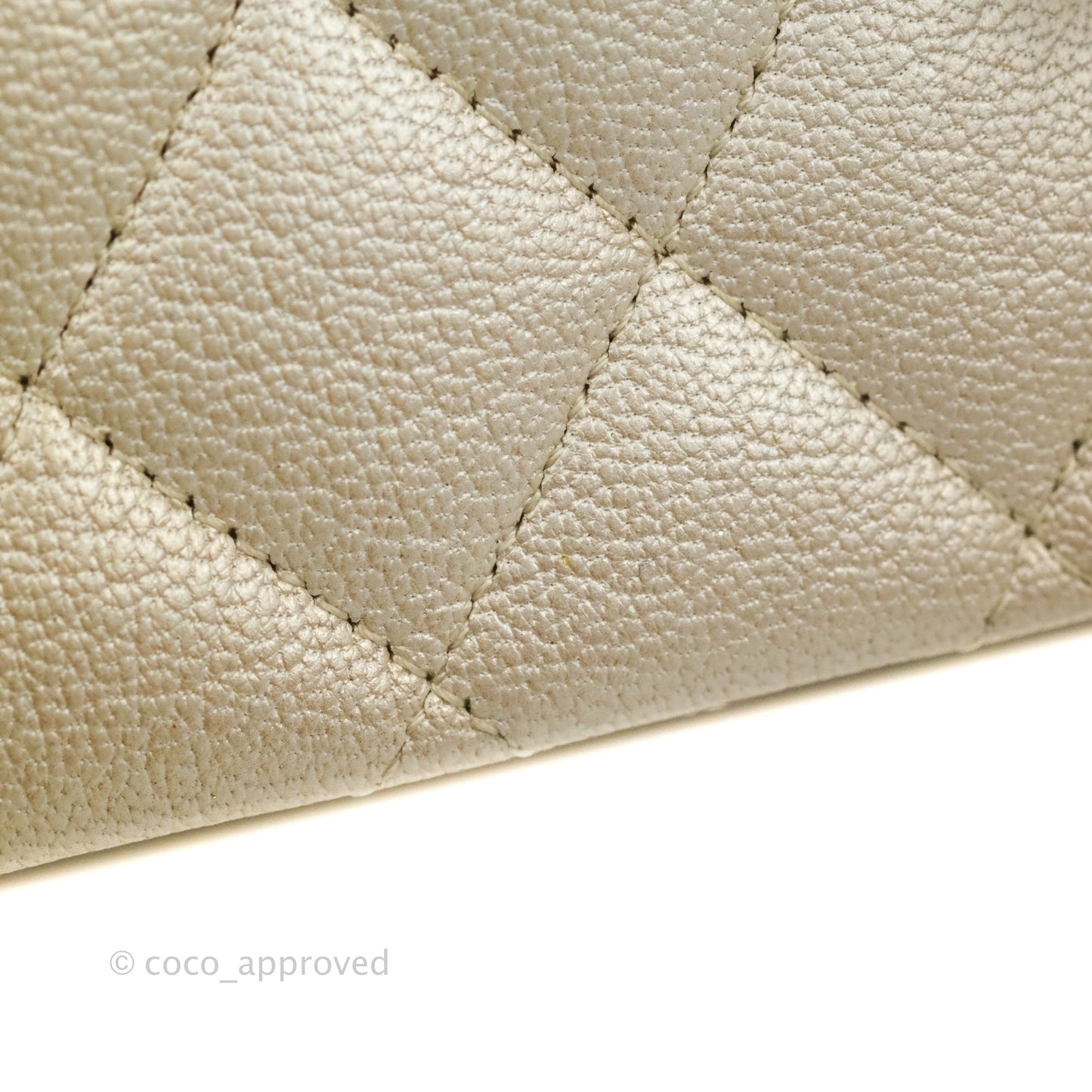 Chanel Classic Quilted M/L Medium Flap Ombre Metallic Goatskin Aged Gold Hardware