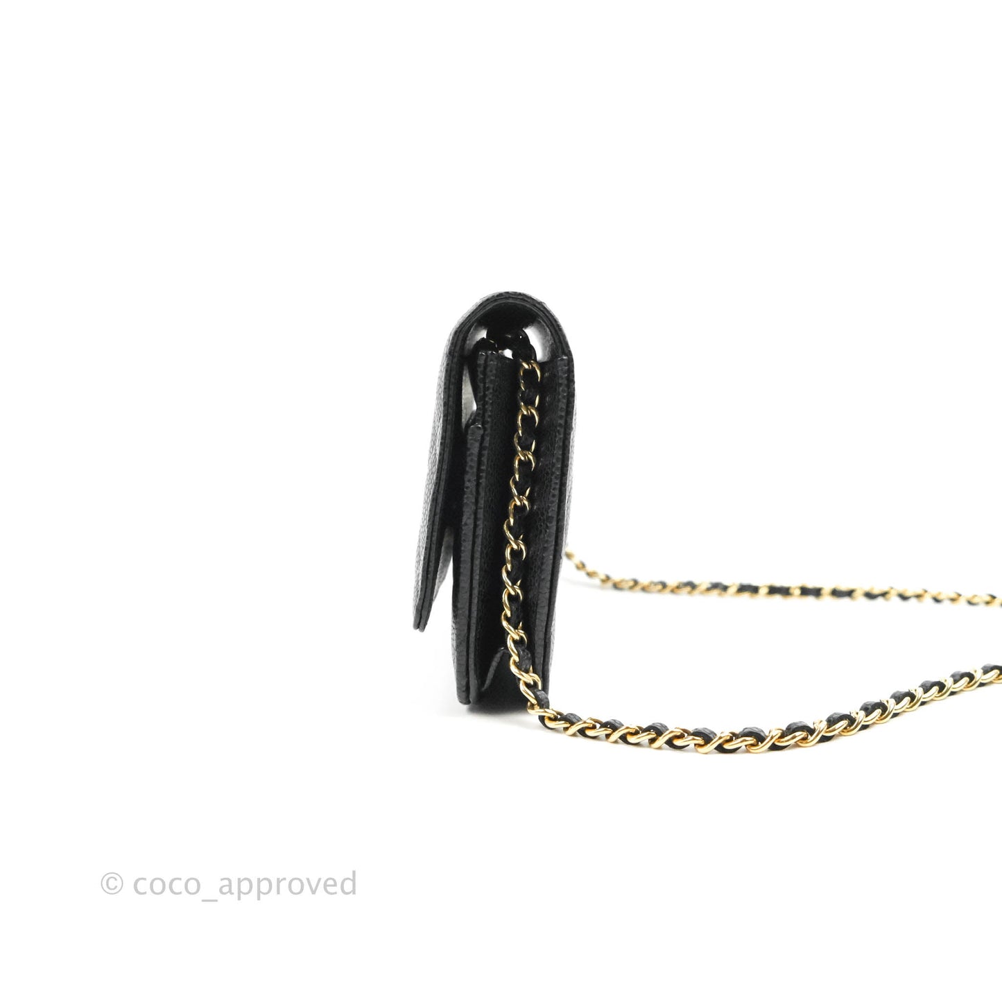Chanel Quilted Classic WOC Black Caviar Gold Hardware