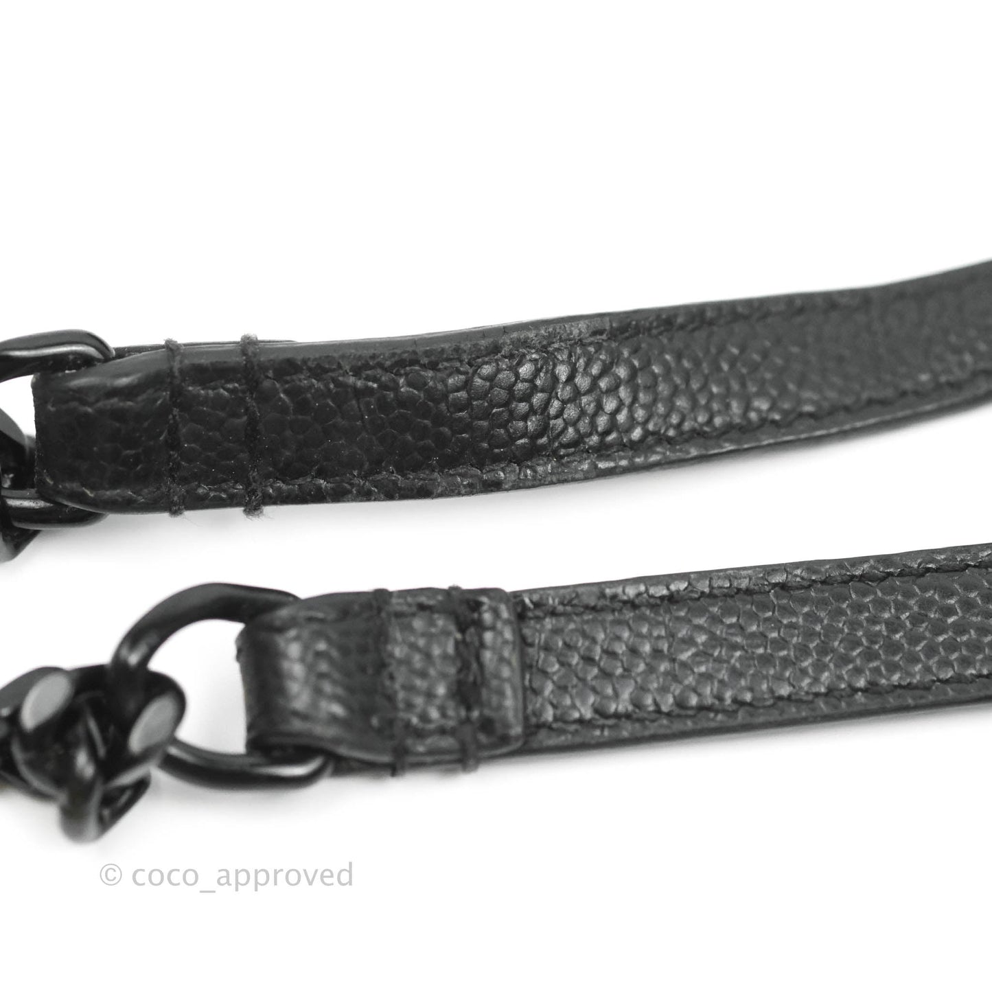 Saint Laurent Wallet on Chain Large Black Grained Leather So Black