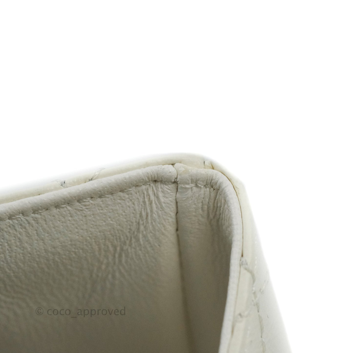 Chanel Mini Reissue 224 White Aged Calfskin Aged Gold Hardware