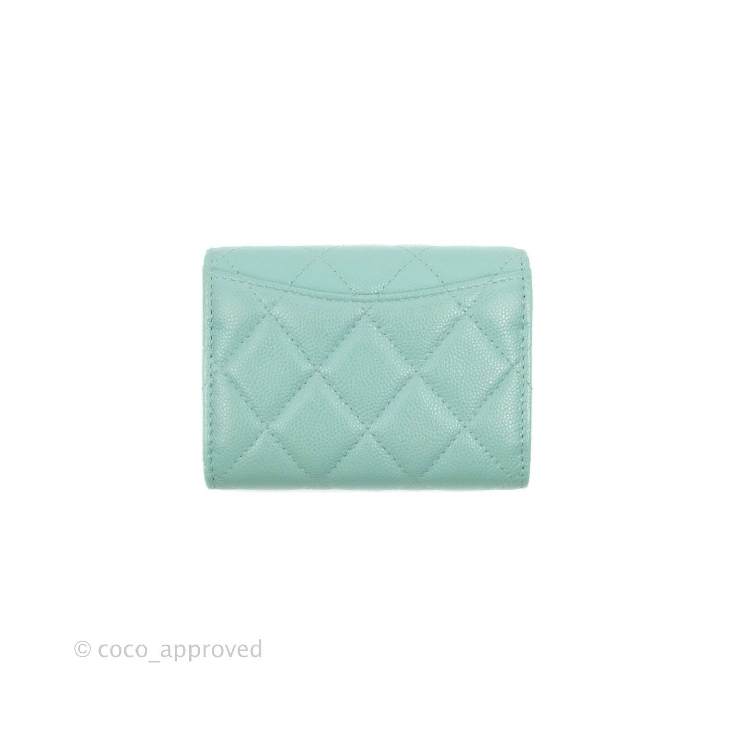 Chanel Quilted Small Flap Card Holder Tiffany Caviar Gold Hardware