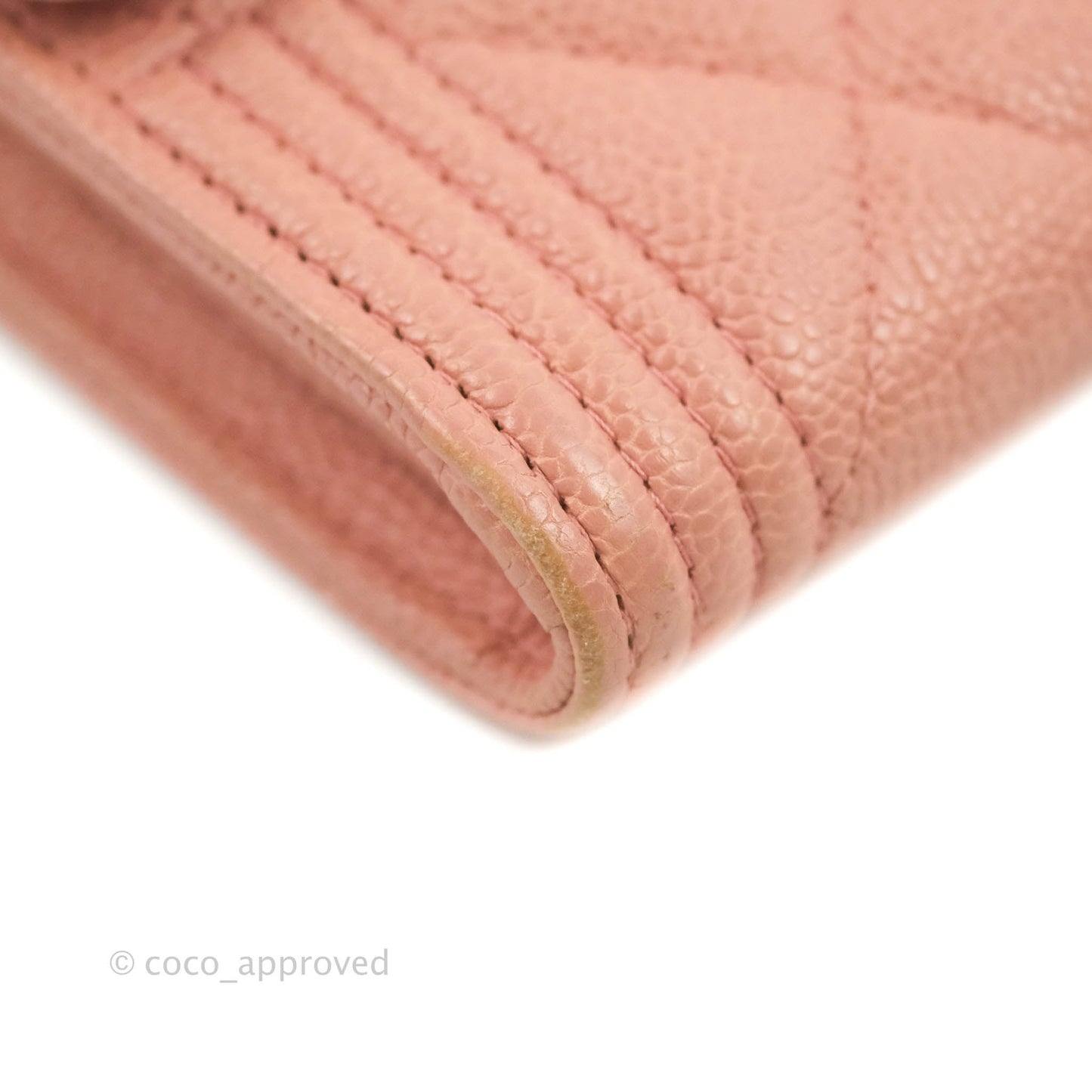 Chanel Quilted Boy Flap Long Wallet Pink Caviar Aged Gold Hardware