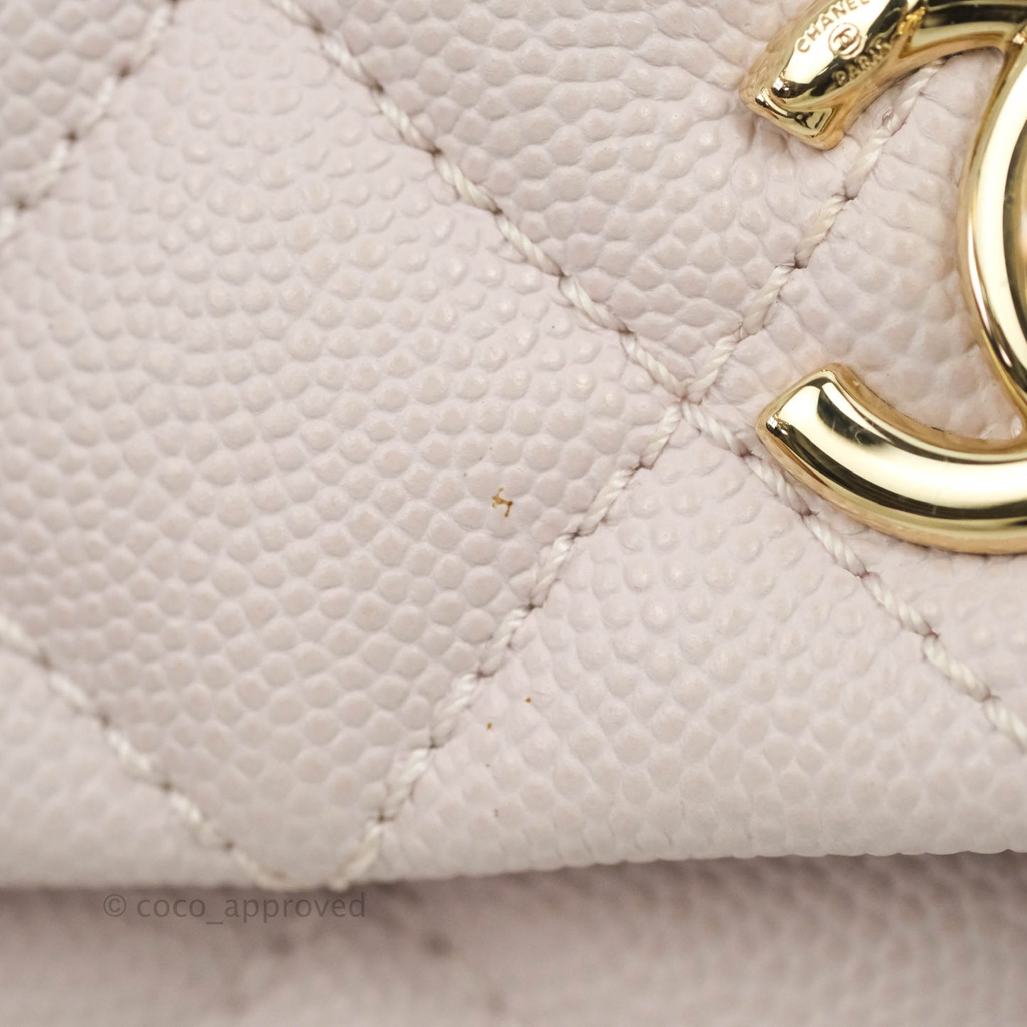 Chanel Small Coco Handle Light Lilac Pink Caviar Gold Hardware