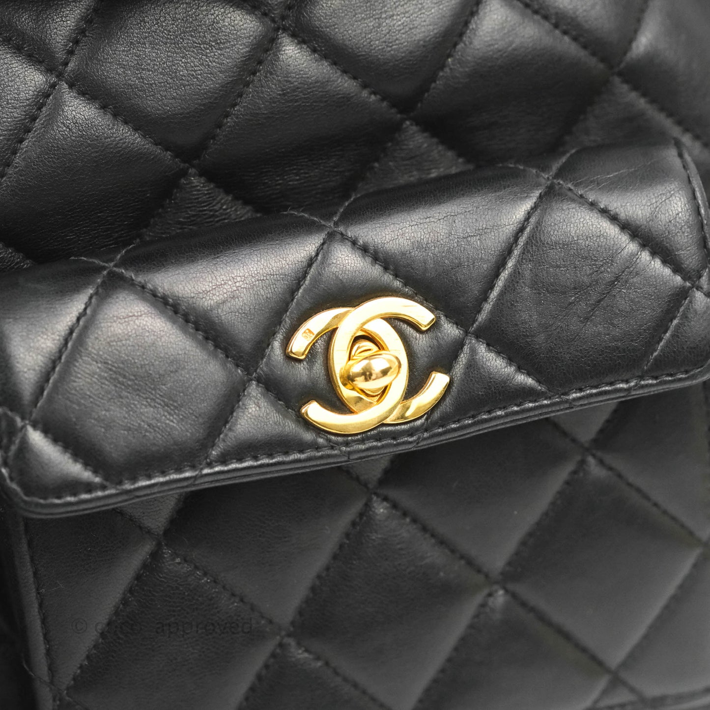 Chanel Vintage CC Duma Backpack Black Lambskin 24K Gold Hardware