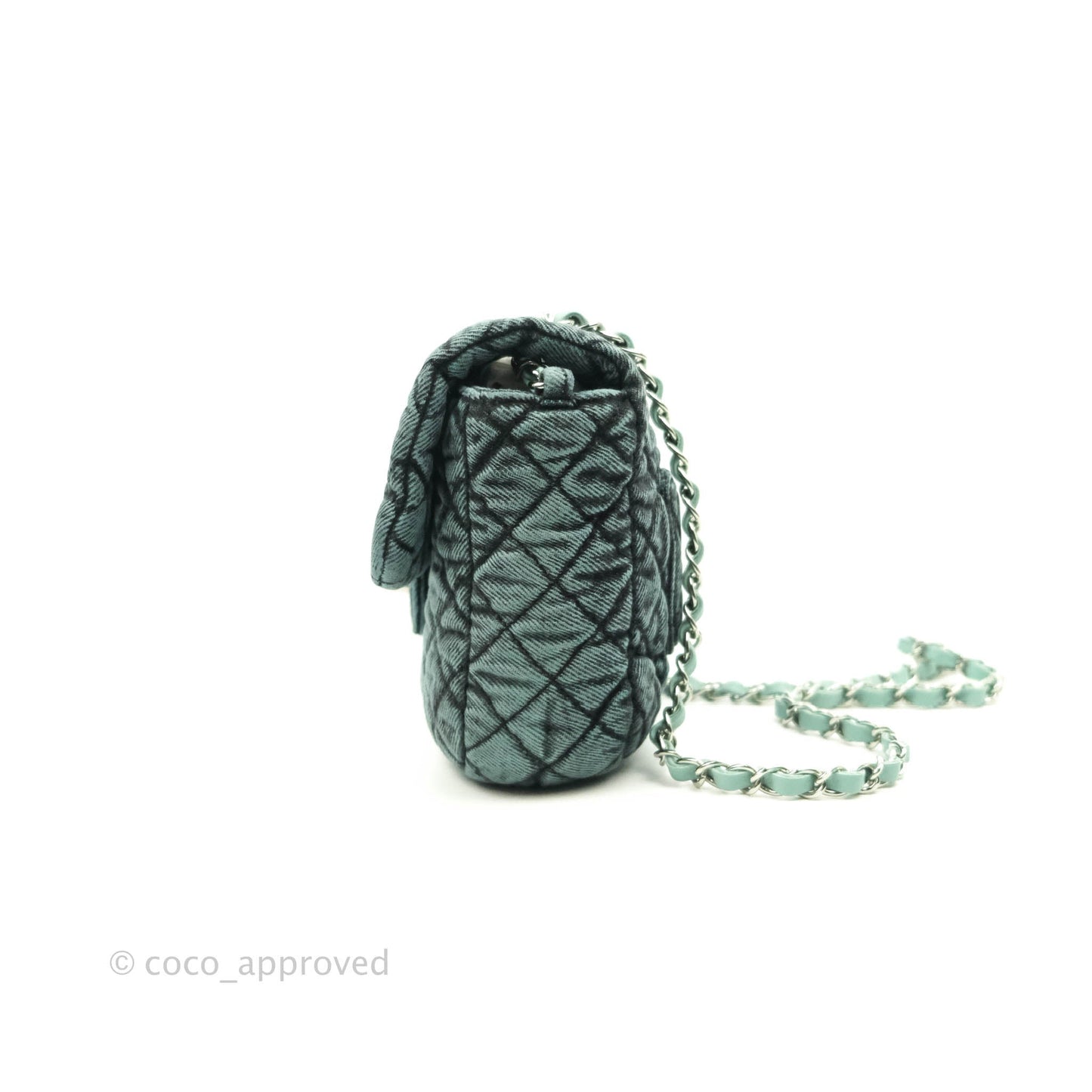 Chanel Denimpression Quilted Small Flap Green Black
