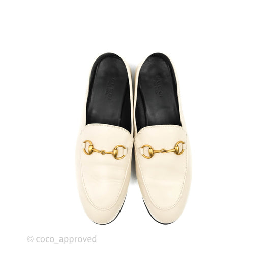 Gucci Horsebit Loafer White Leather Size 36