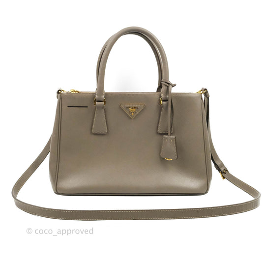 Prada Small Saffiano Lux Galleria Bag Argilla