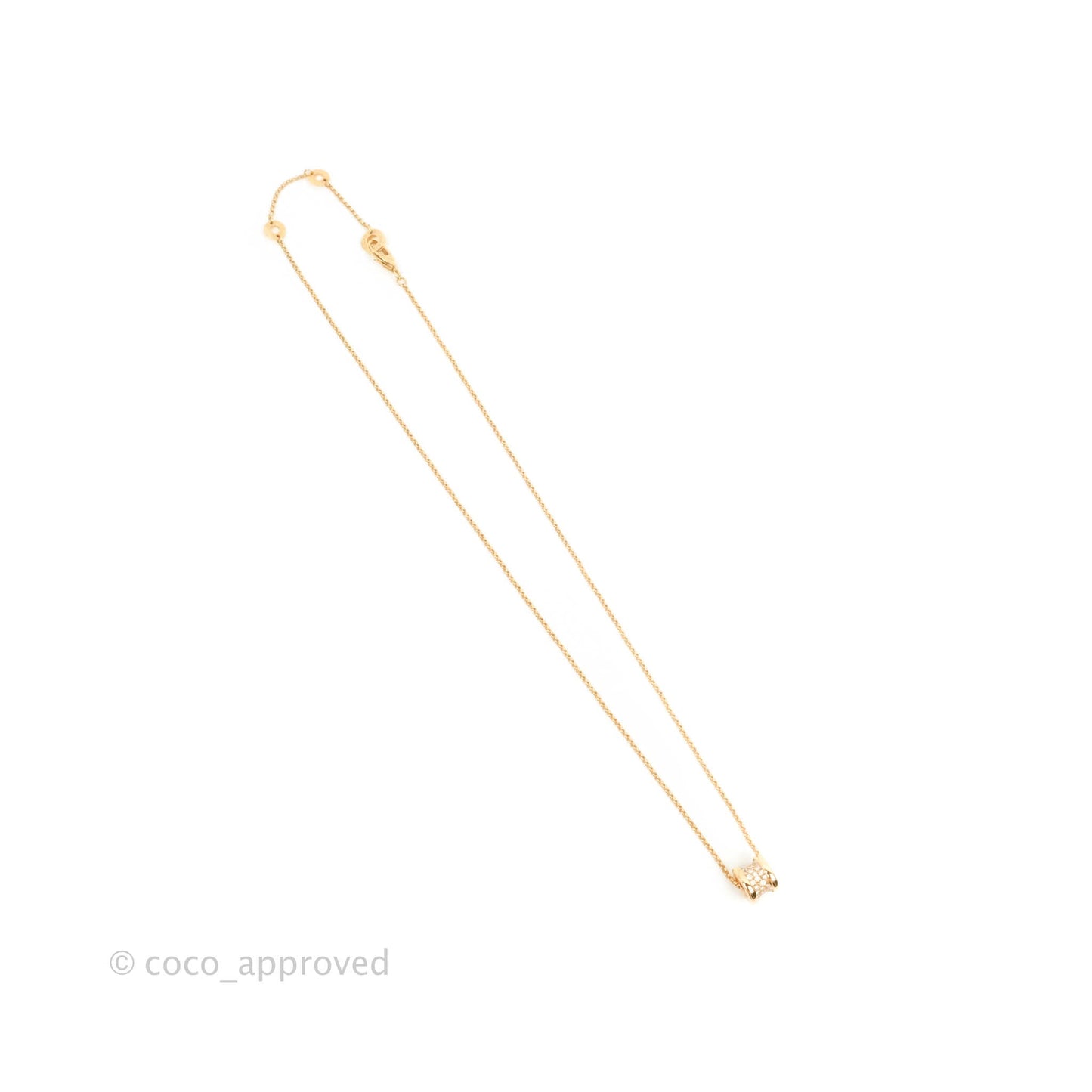 Bvlgari Mini Zero1 Rose Gold and Diamond Necklace