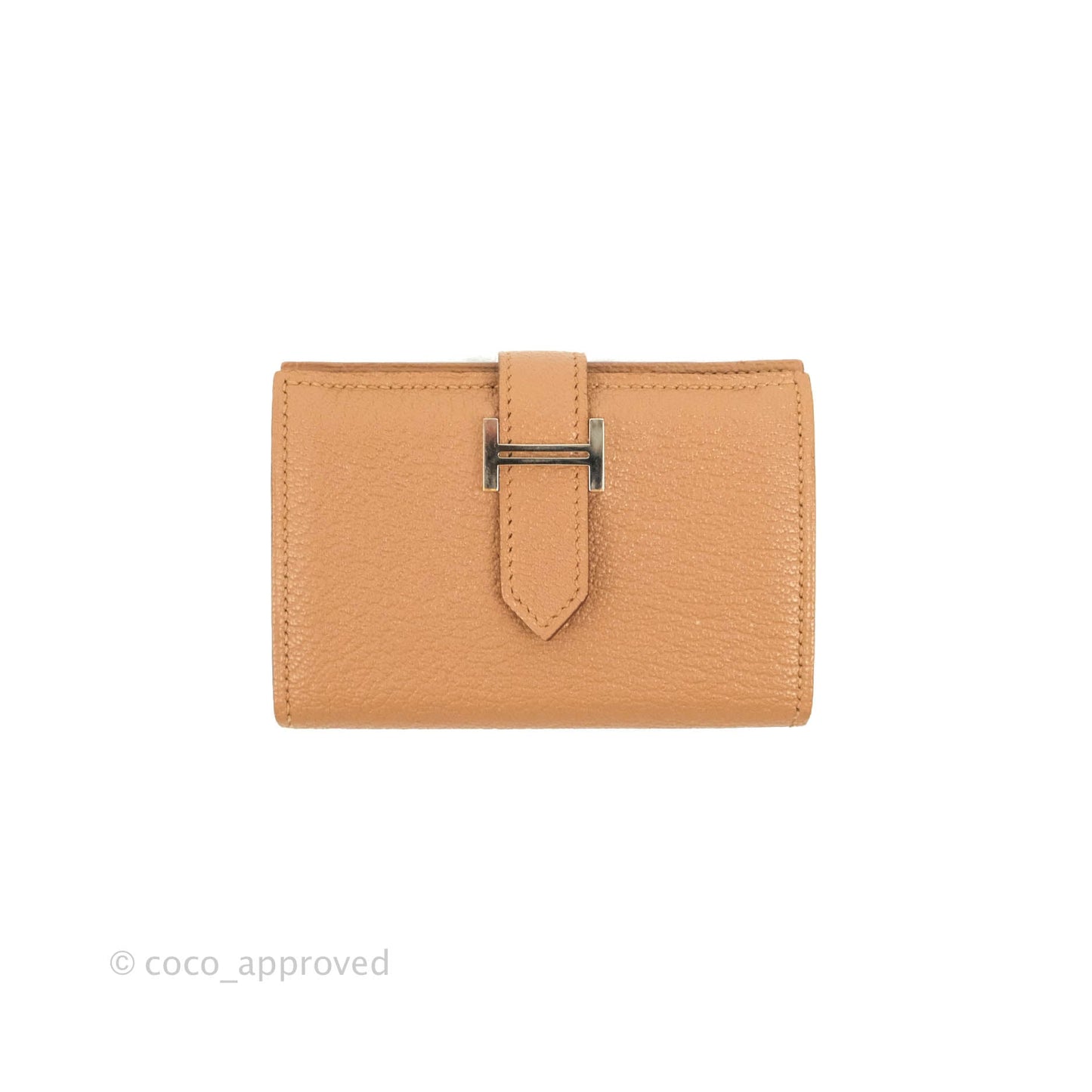Hermes Bearn Mini Wallet Quebracho Chevre Mysore Palladium Hardware