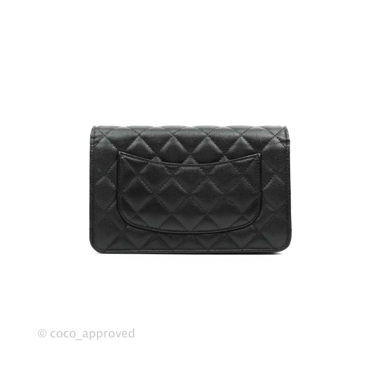 Chanel Quilted WOC Black Caviar Gold Hardware With Charms