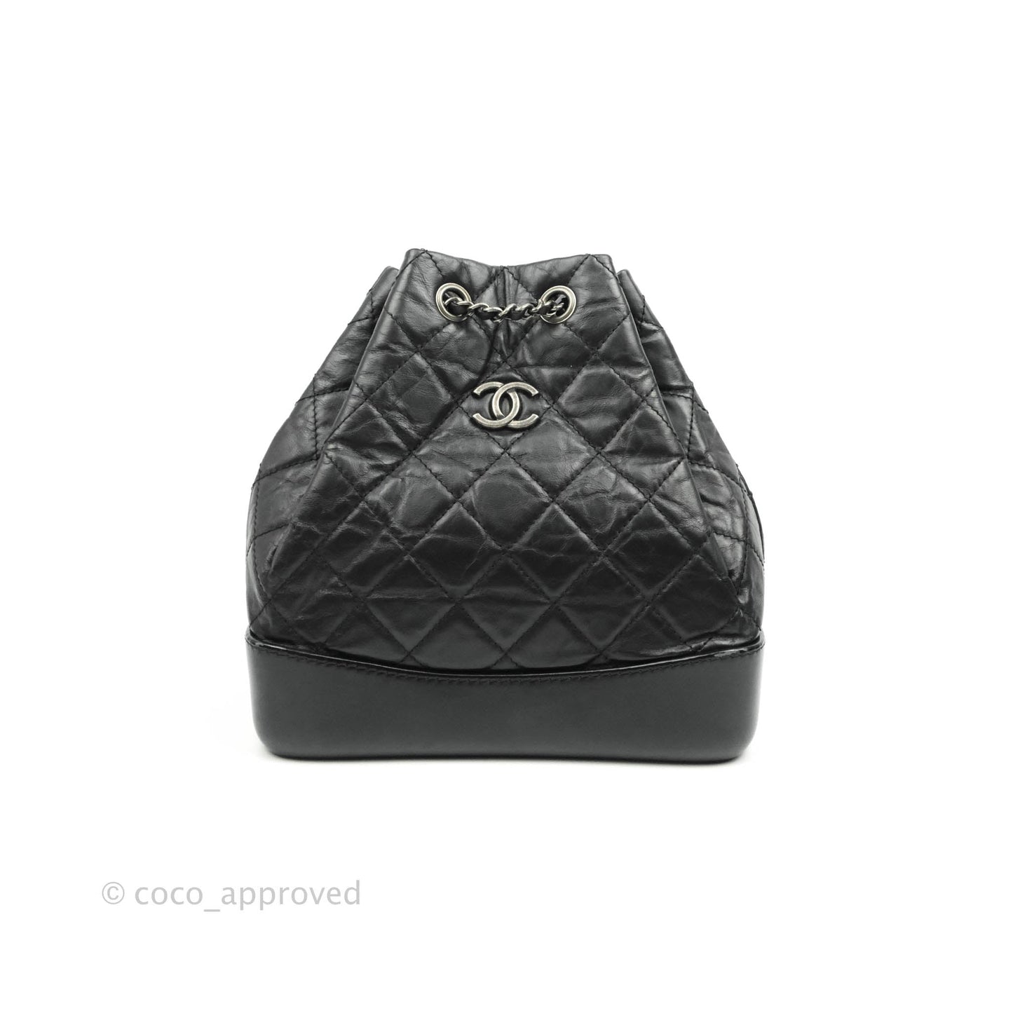 Chanel Small Gabrielle Backpack Black Aged Calfskin