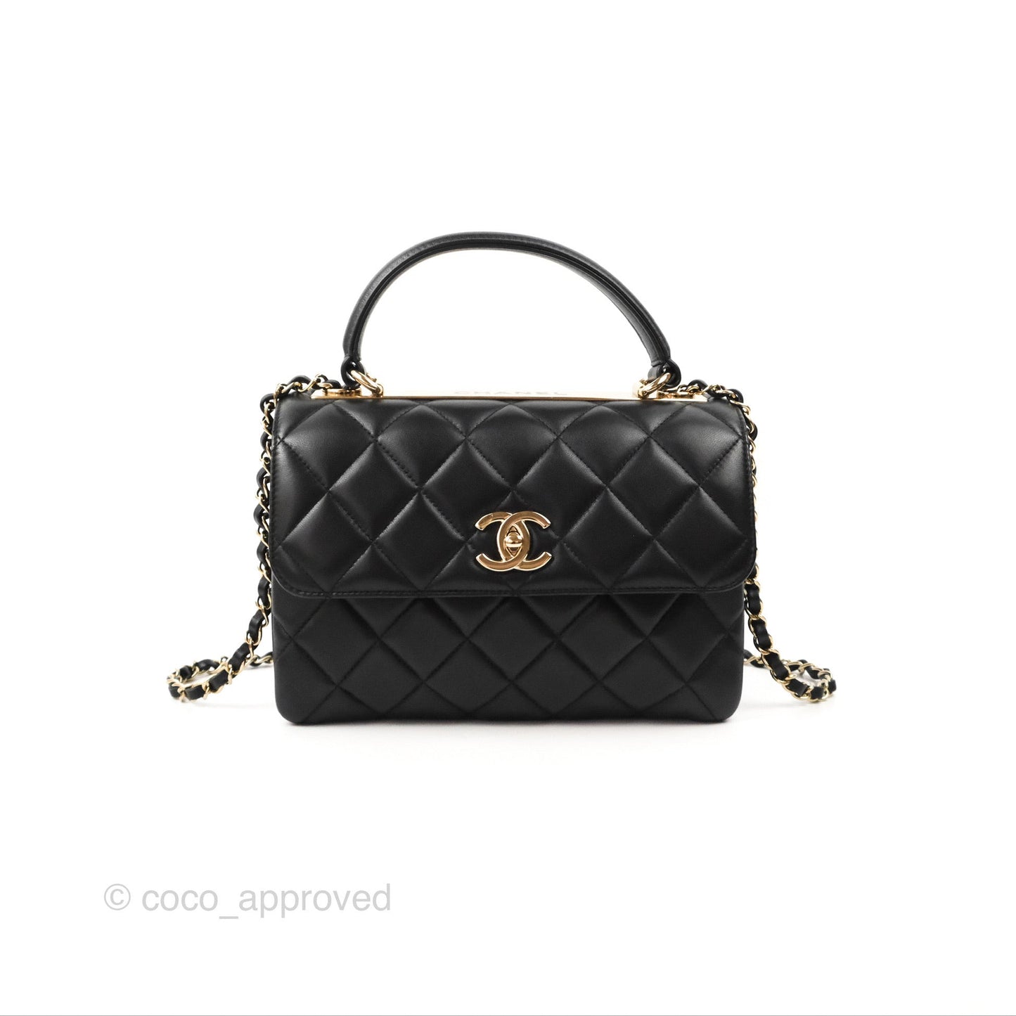 Chanel Trendy CC Small Black Lambskin Gold Hardware