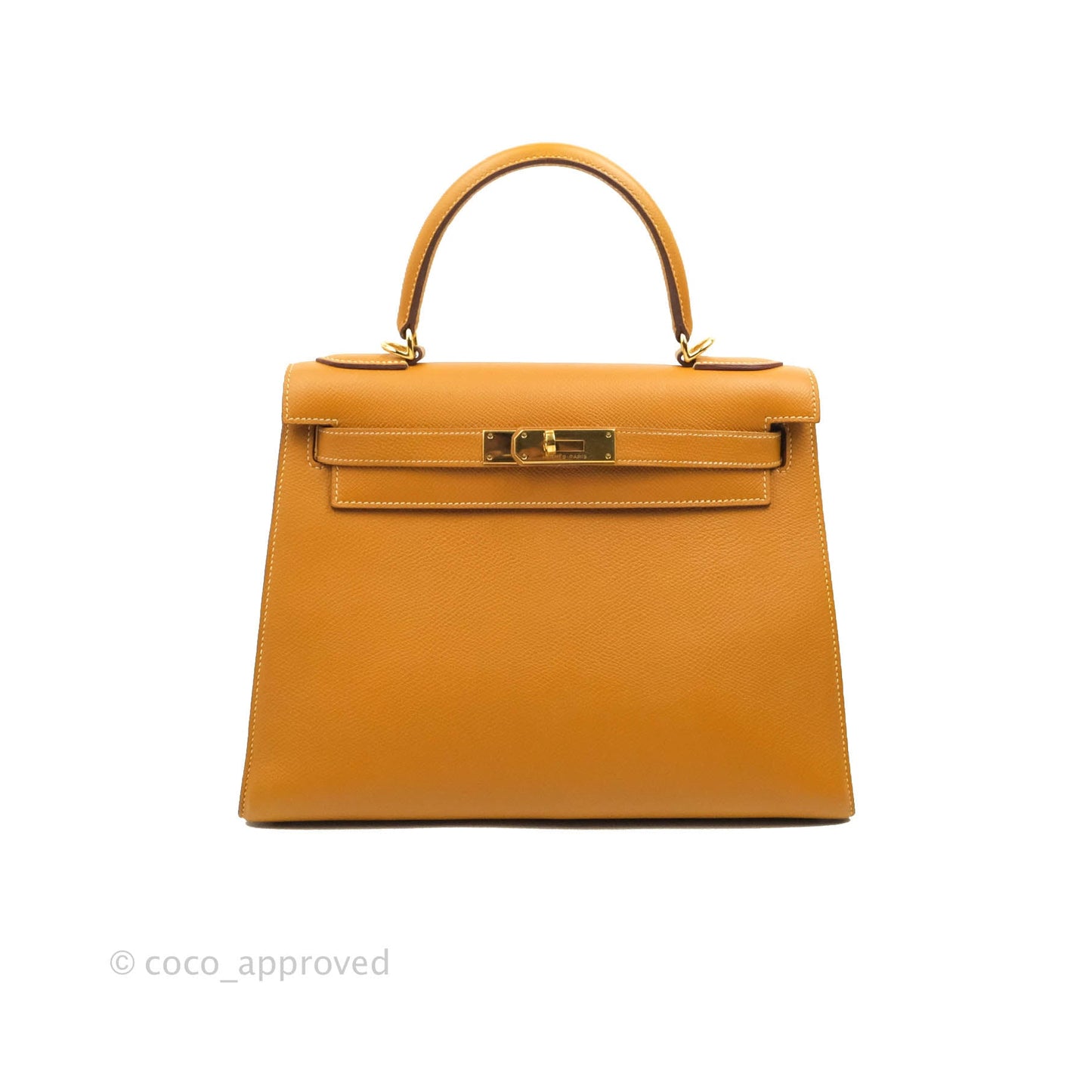 Hermès Vintage Kelly 28 Gold Epsom Gold Hardware