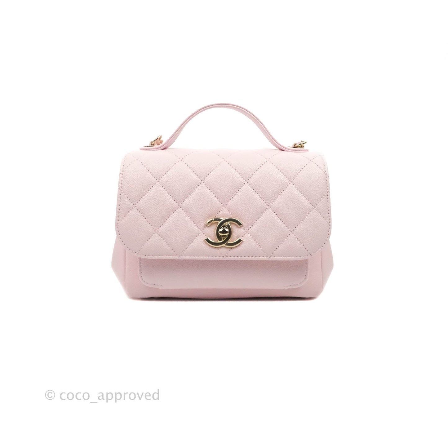 Chanel Quilted Small Business Affinity Flap Pink Caviar Gold Hardware