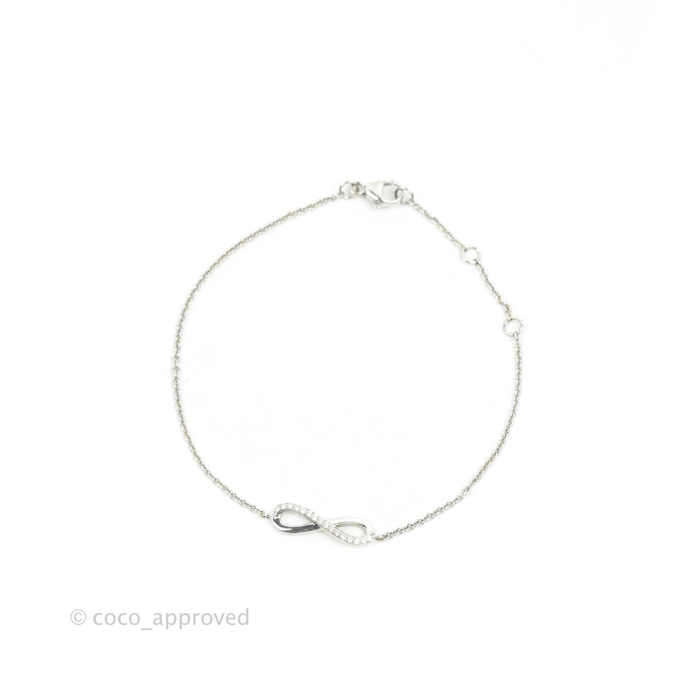 De Beers Infinity Bracelet White Gold Diamond 0.06ct
