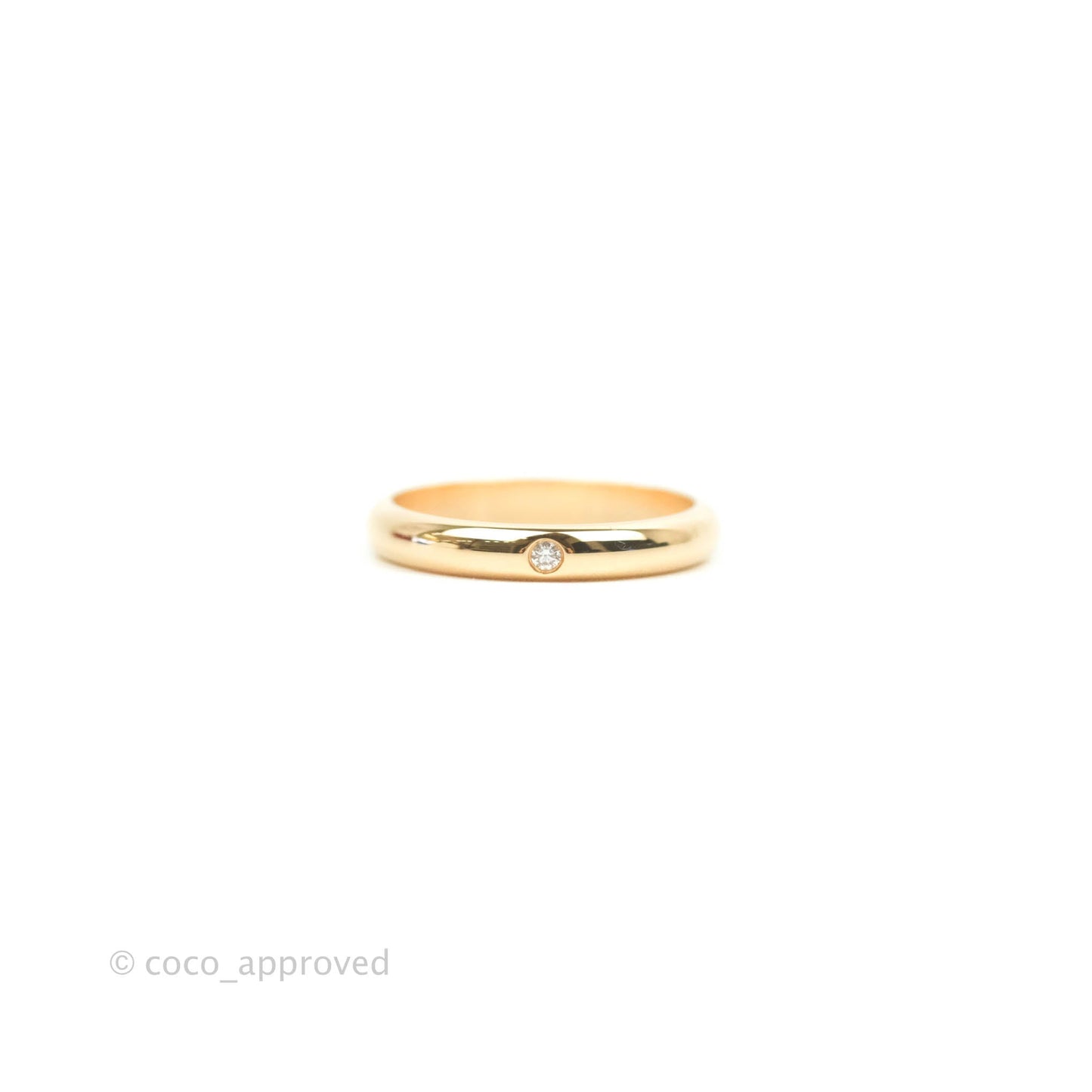 Cartier 1895 Rose Gold Diamond Ring Size 46
