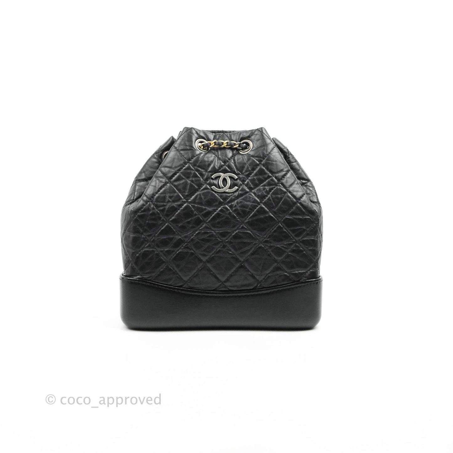 Chanel Small Gabrielle Backpack Black Aged Calfskin