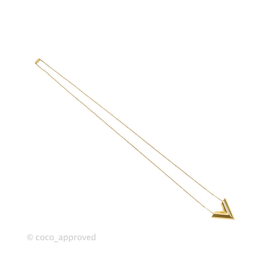 Louis Vuitton Essential V Necklace Gold Hardware