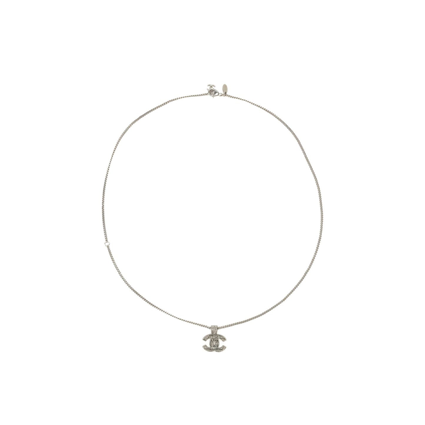 Chanel CC Necklace Ruthenium Hardware 13B