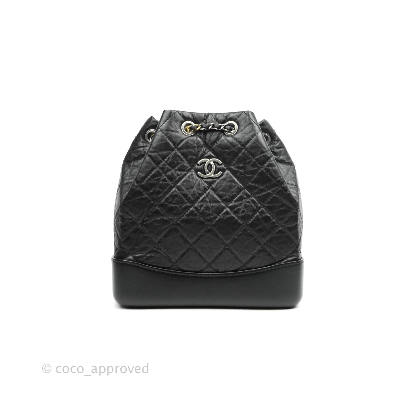 Chanel Small Gabrielle Backpack Black Aged Calfskin