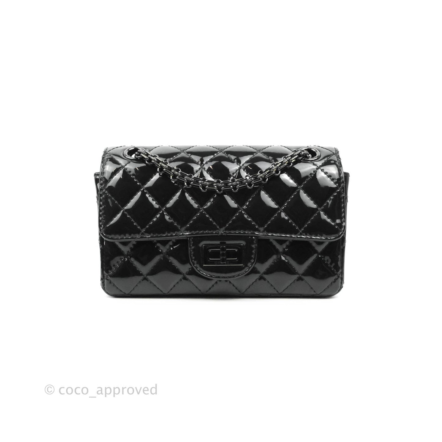 Chanel Quilted Mini Reissue 224 So Black Patent