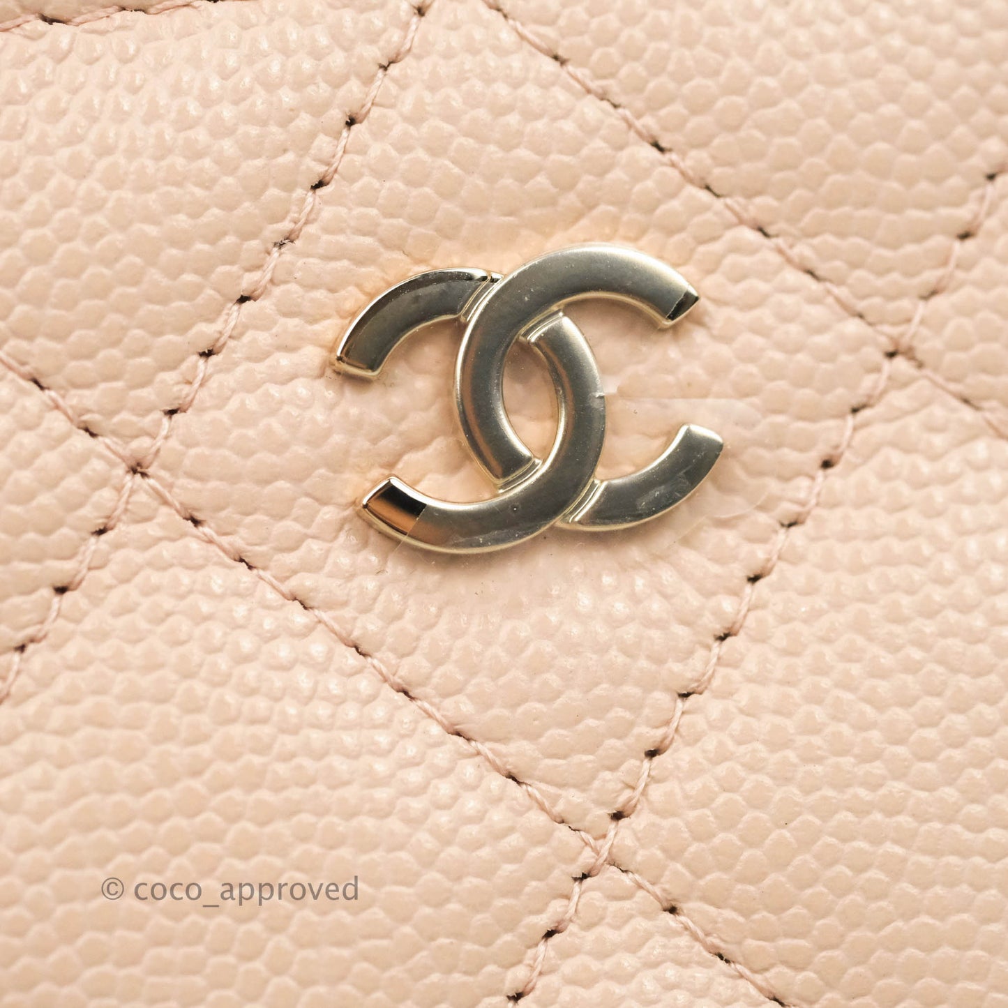 Chanel Classic Mini Vanity With Chain Light Pink Caviar Gold Hardware