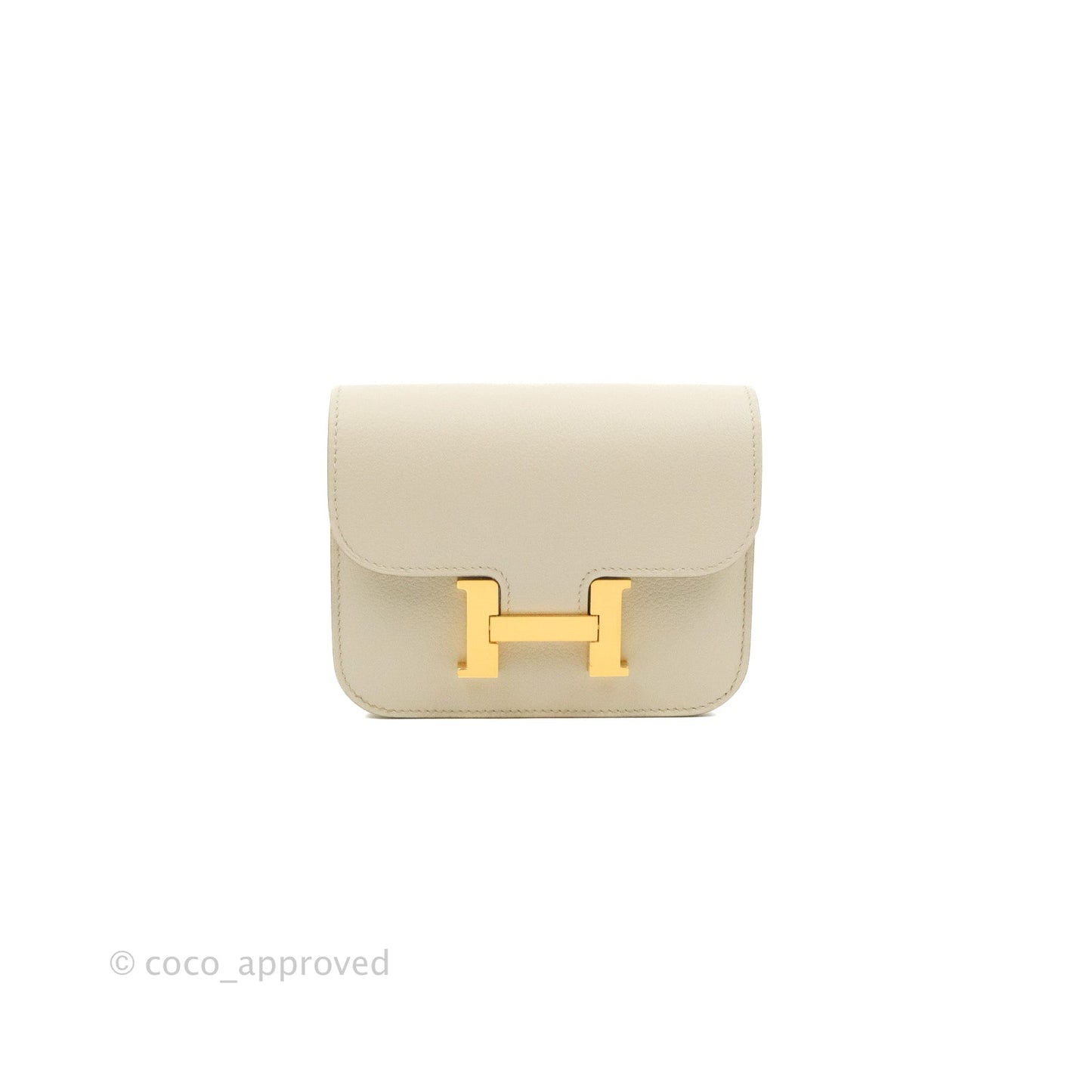 Hermès Constance Slim Wallet Beton Evercolor Gold Hardware