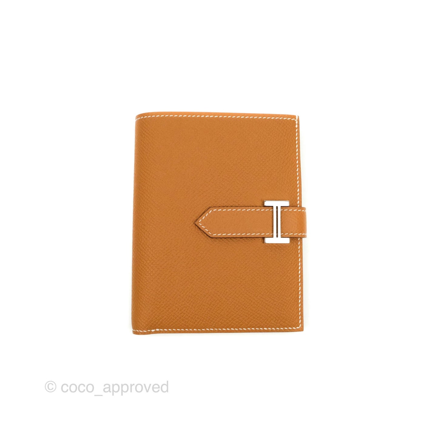Hermes Bearn Wallet Gold Epsom Palladium Hardware