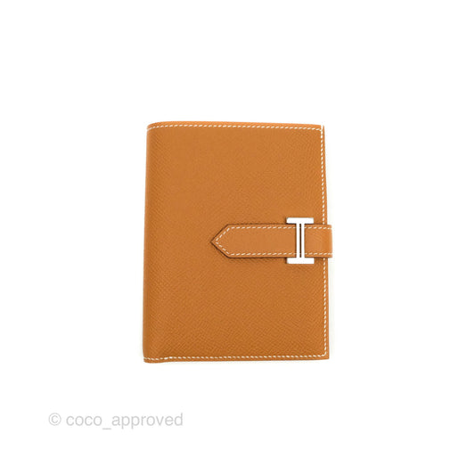 Hermes Bearn Wallet Gold Epsom Palladium Hardware