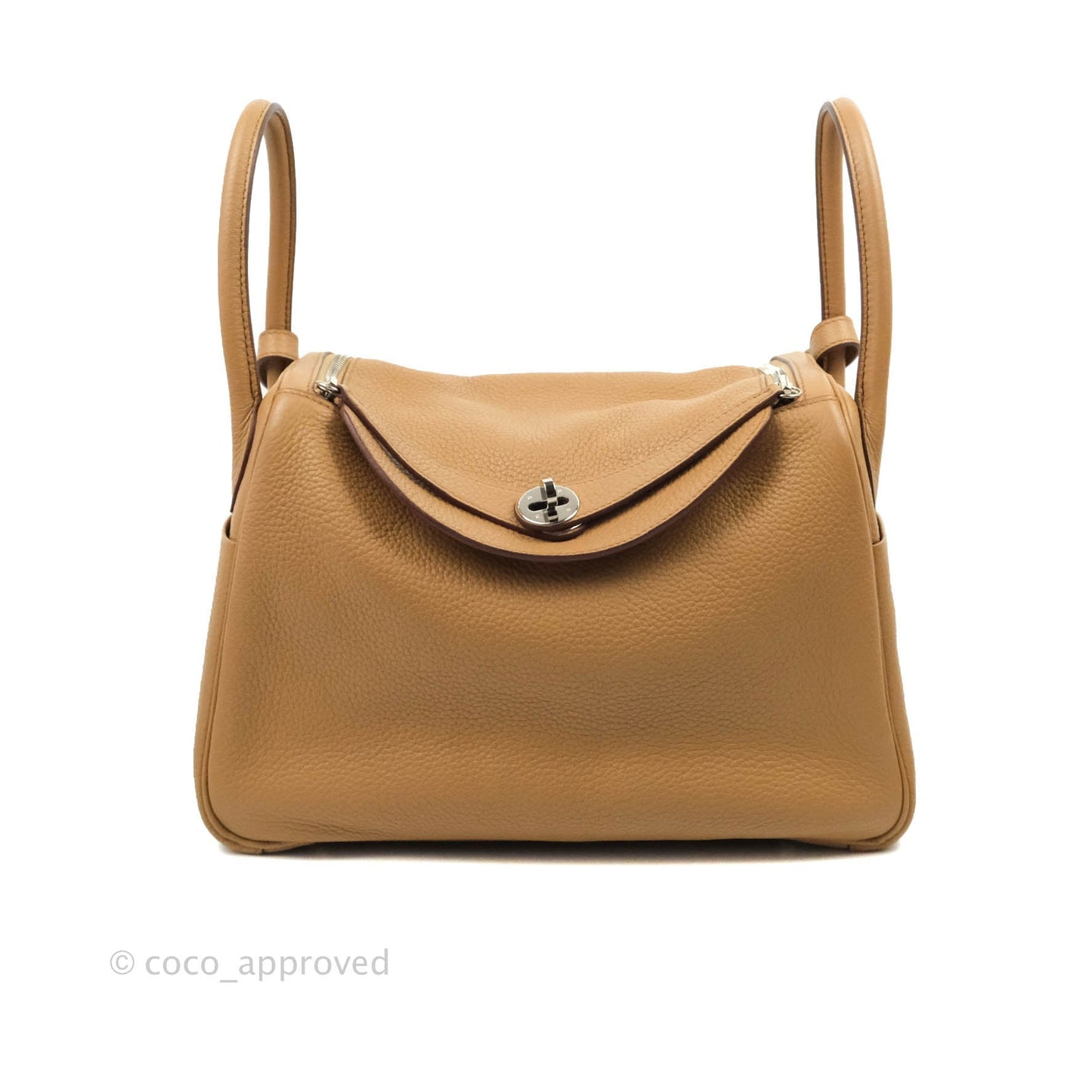 Hermès Lindy 30 Tabac Camel TC Palladium Hardware