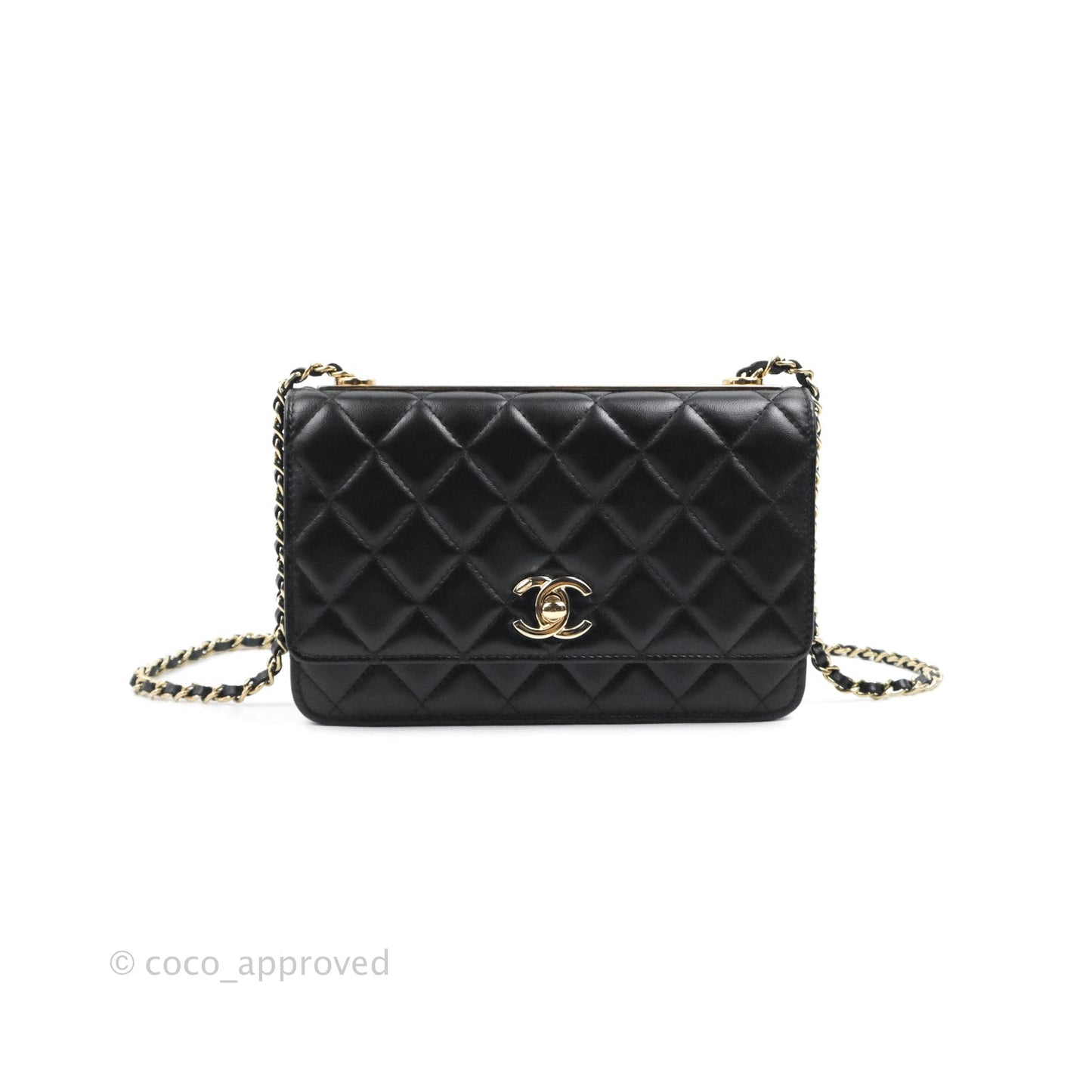 Chanel Trendy CC WOC Black Lambskin Gold Hardware