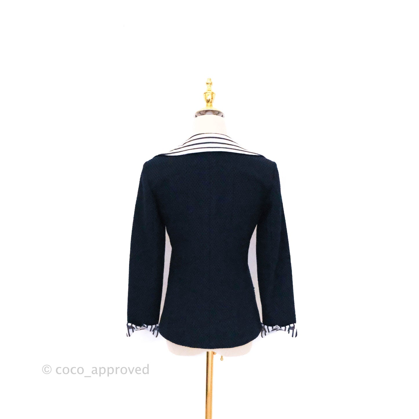 Chanel Jacket Fan Tweed Navy