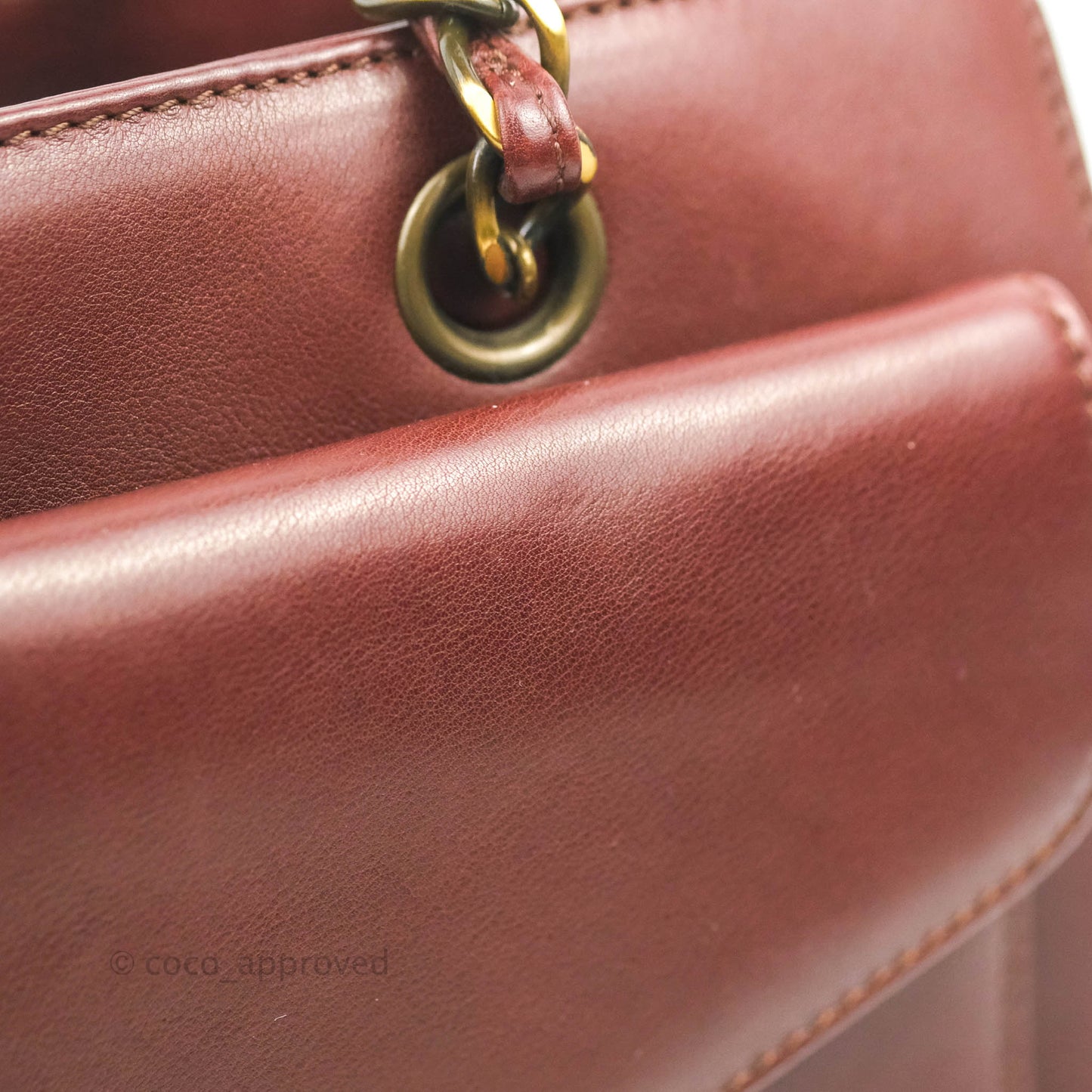 Chanel Vintage Burgundy Calfskin Tote Bag
