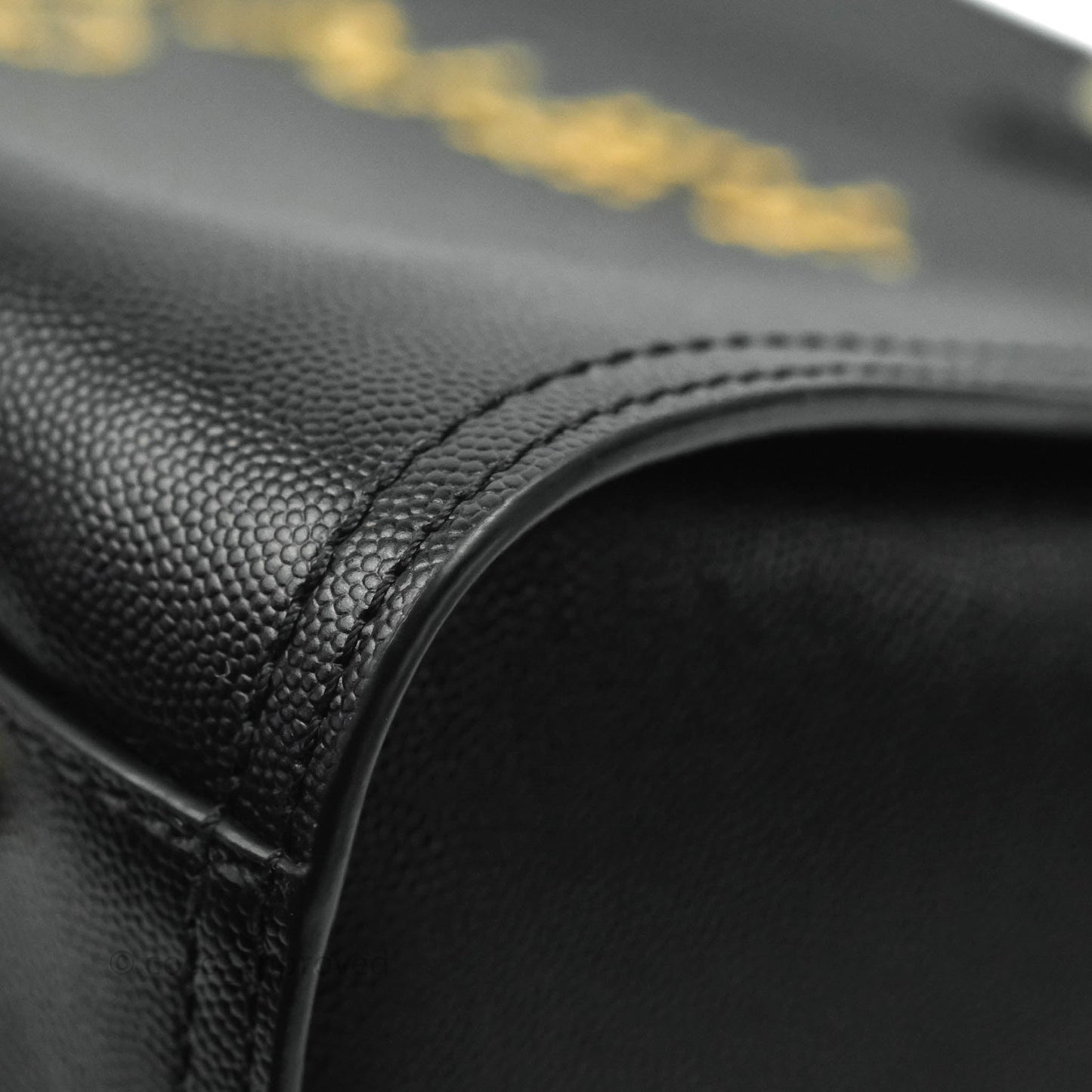 Chanel Small Studded Deauville Tote Black Caviar Gold Hardware